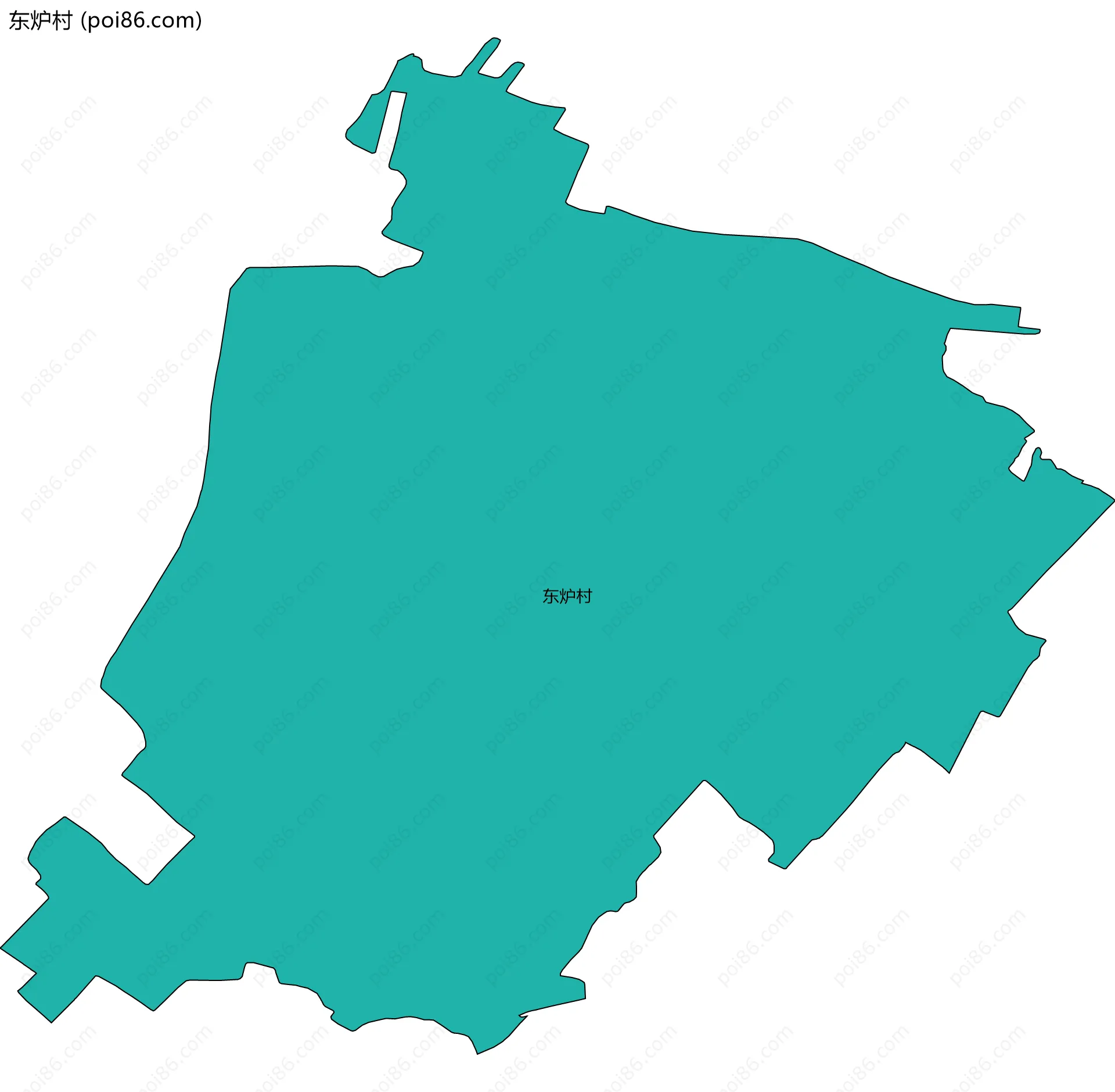 东炉村边界地图