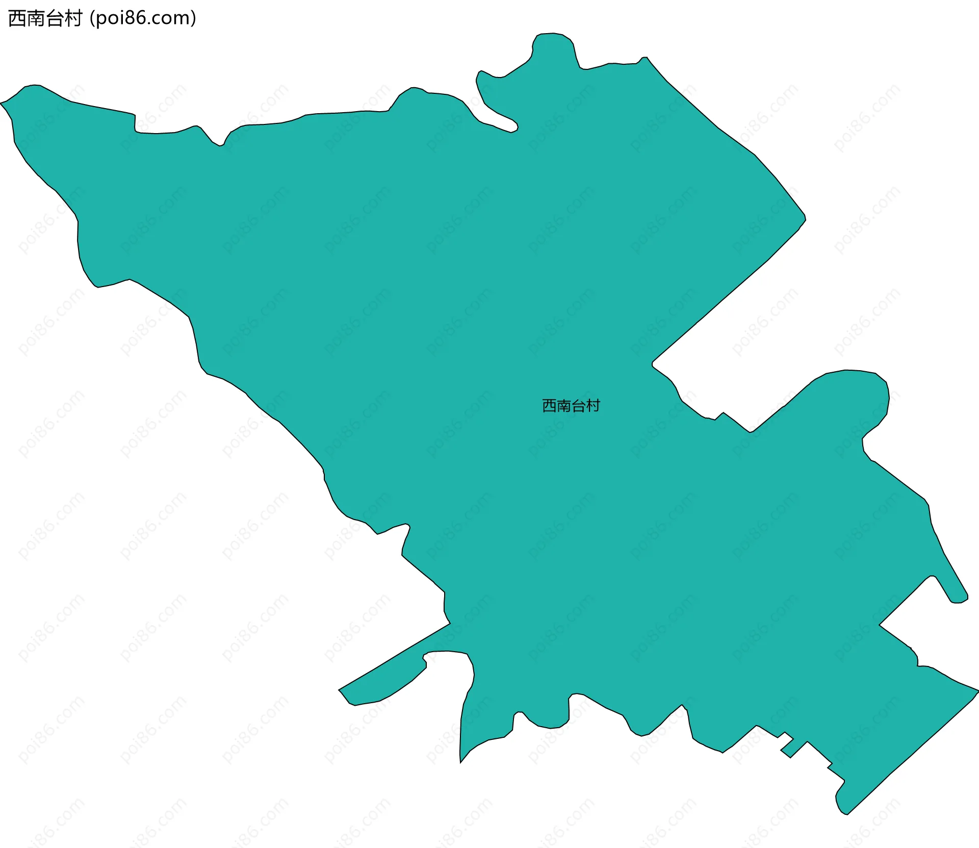 西南台村边界地图