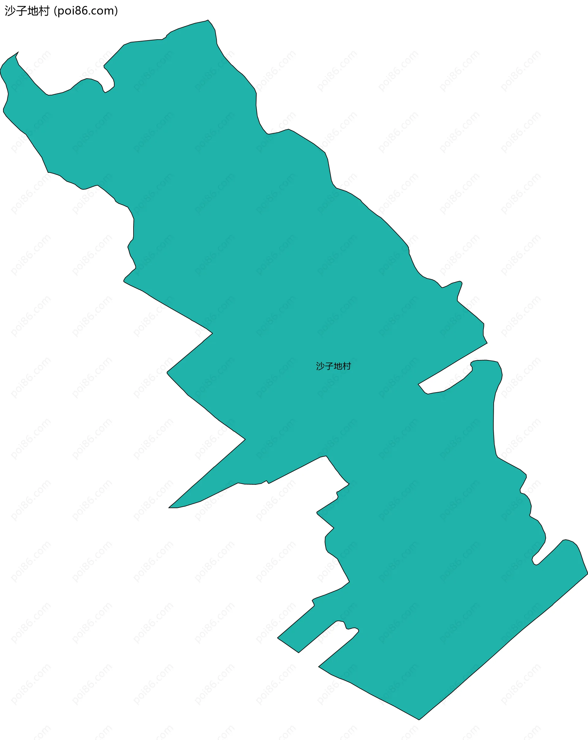 沙子地村边界地图