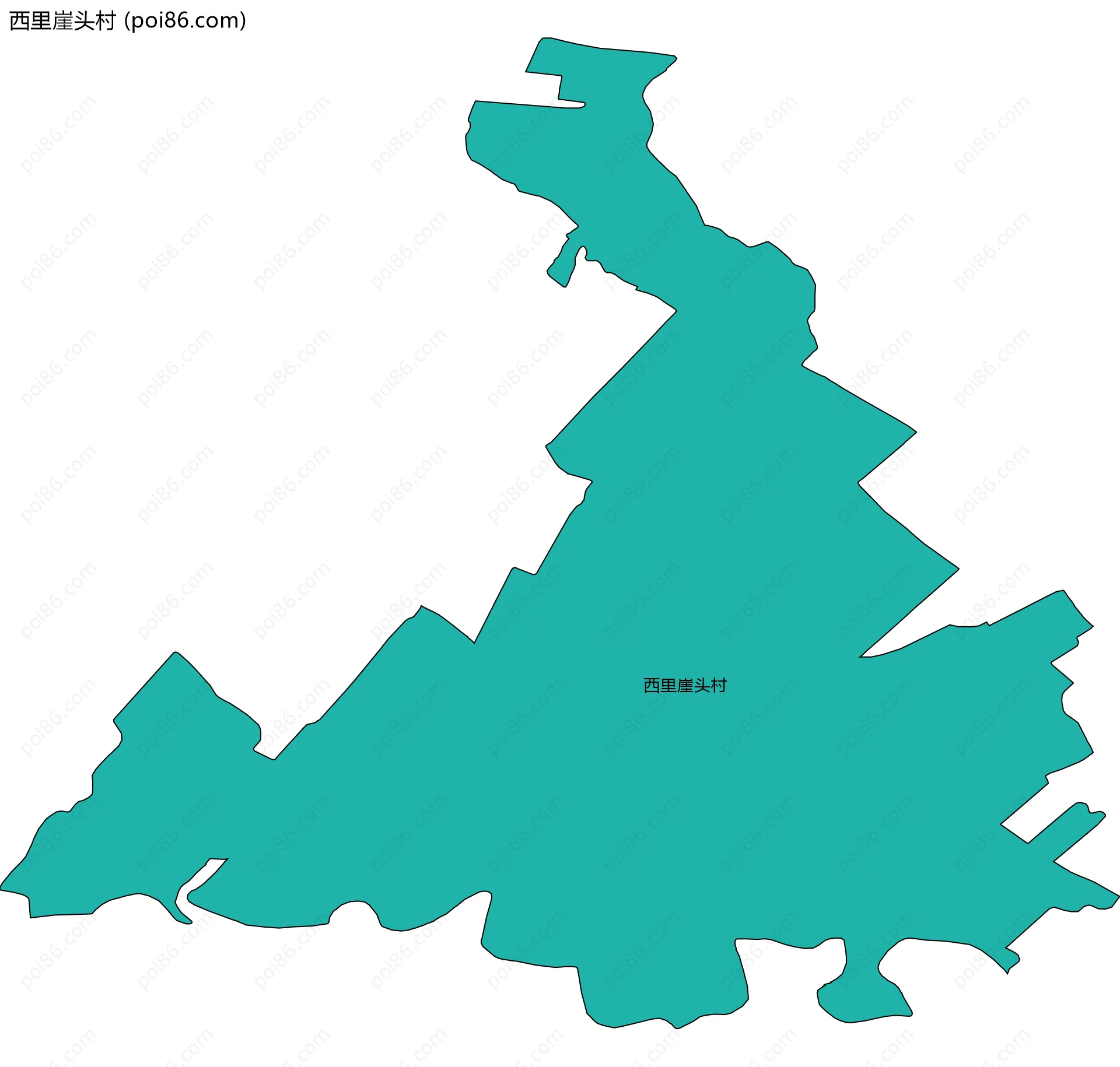 西里崖头村边界地图