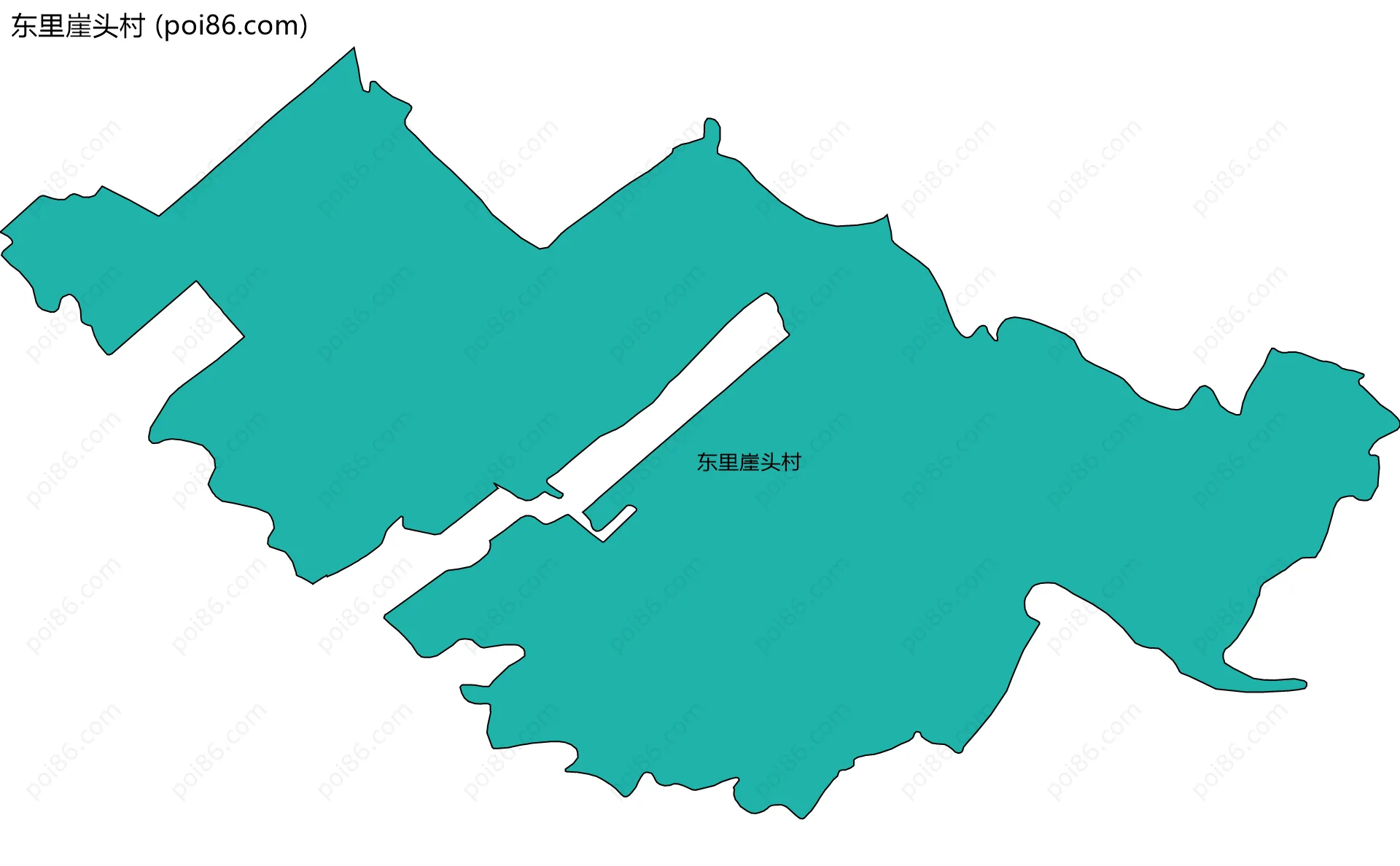 东里崖头村边界地图