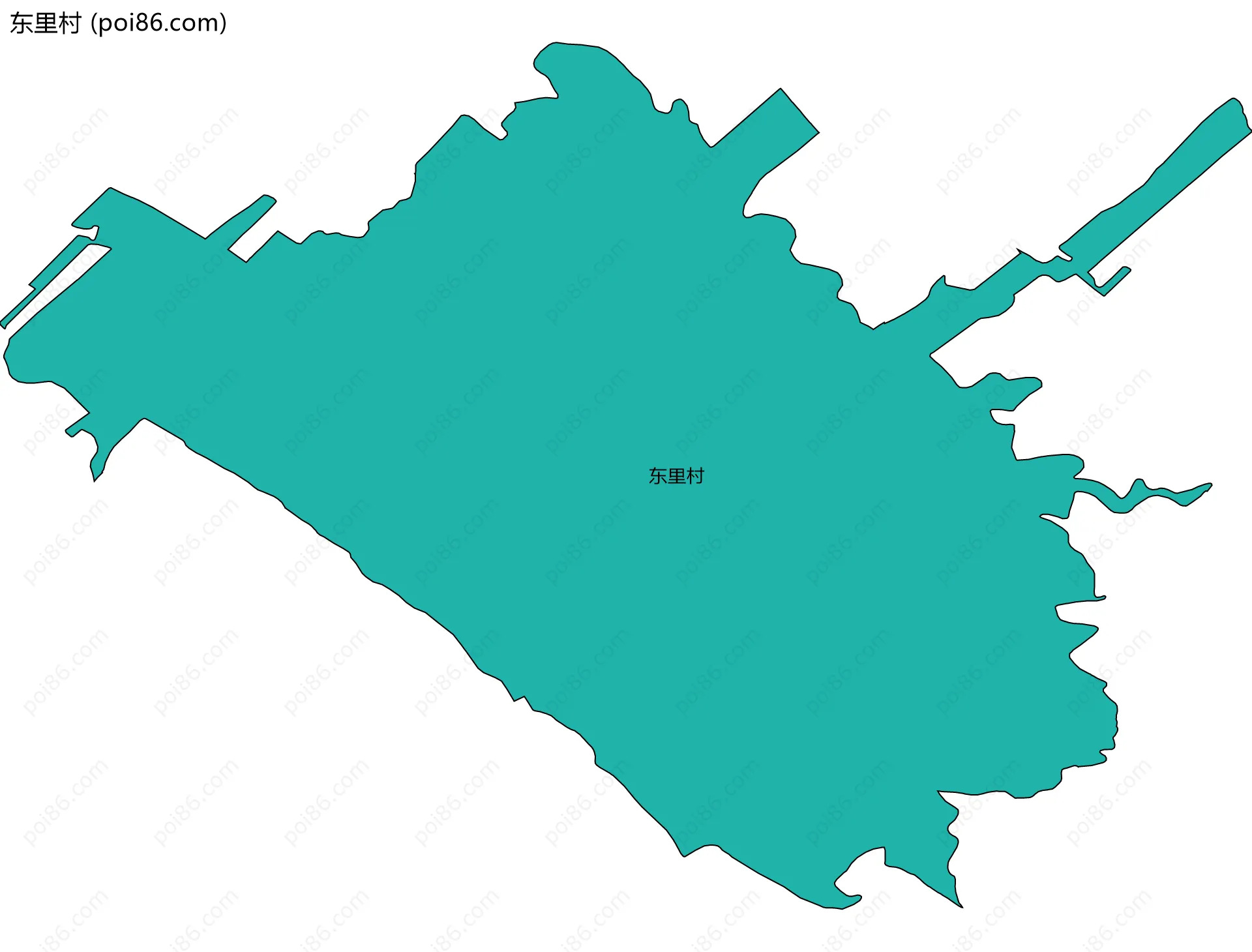 东里村边界地图