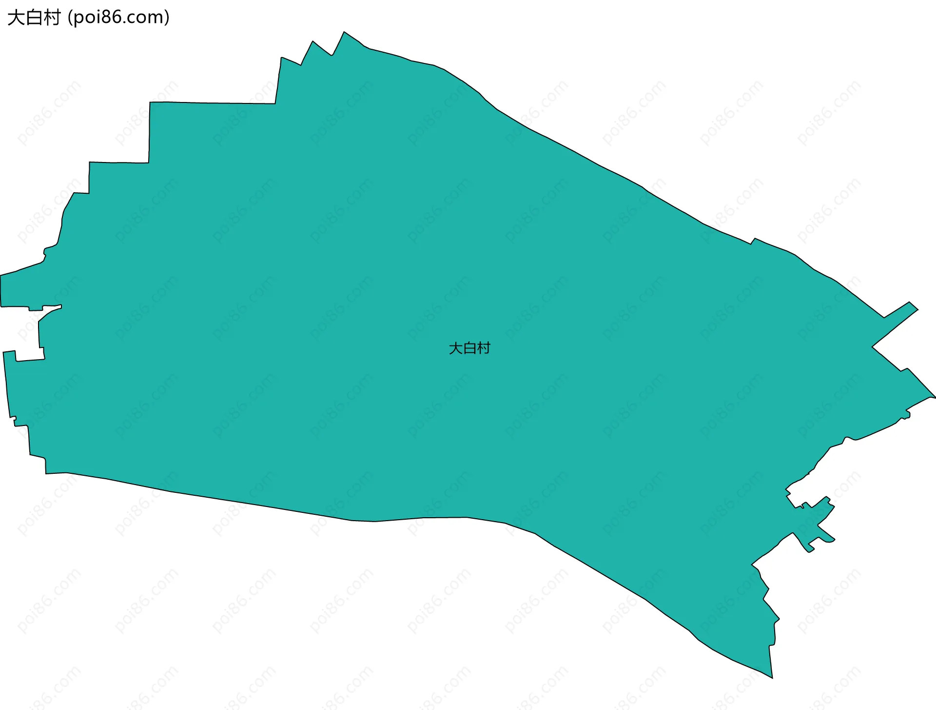 大白村边界地图