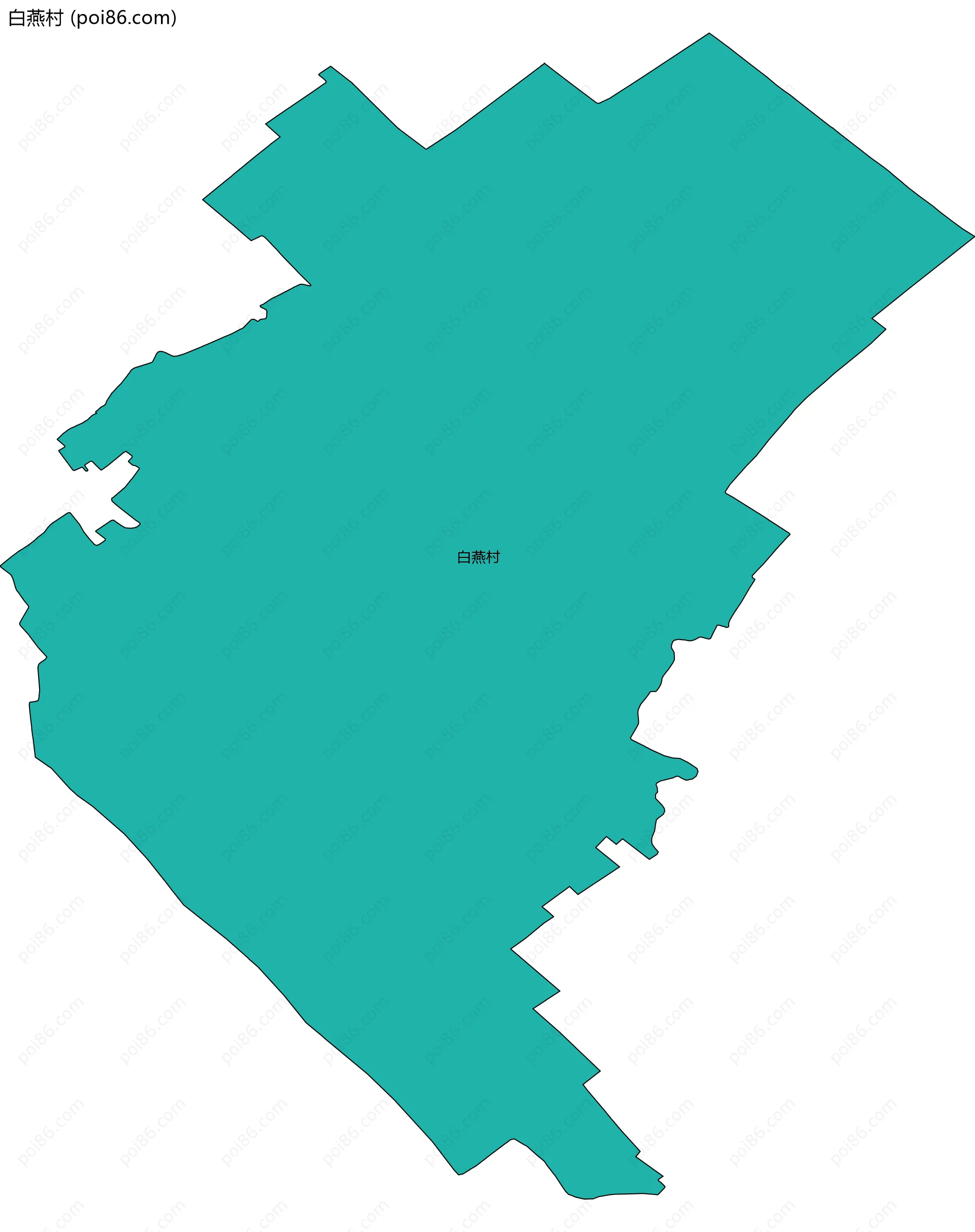 白燕村边界地图