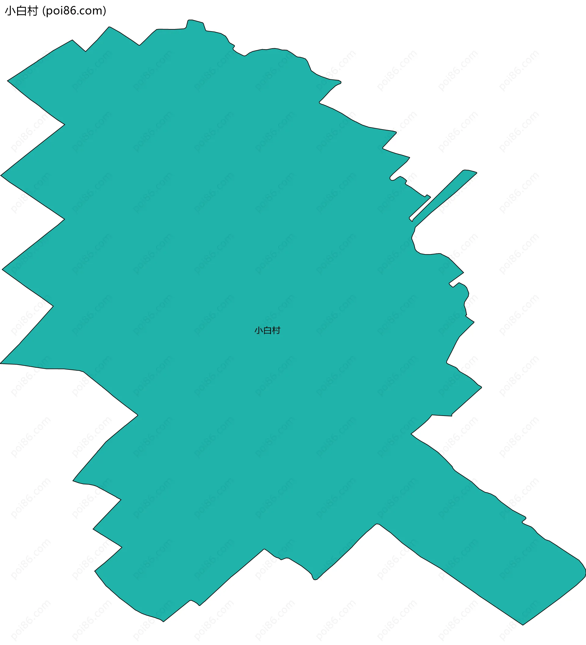 小白村边界地图