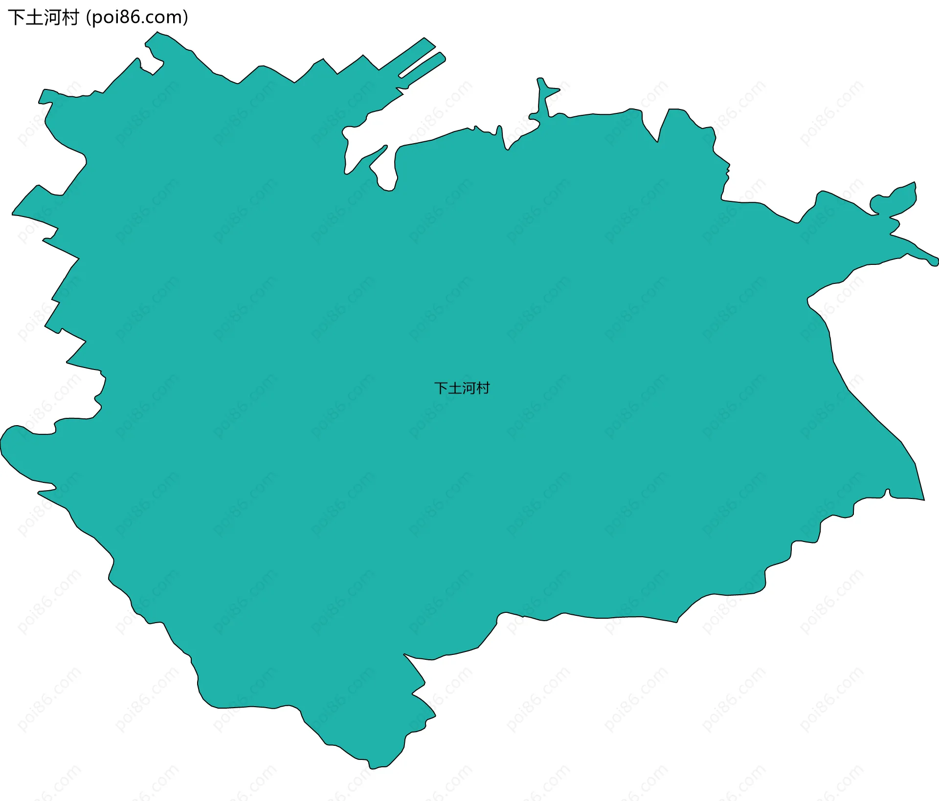 下土河村边界地图
