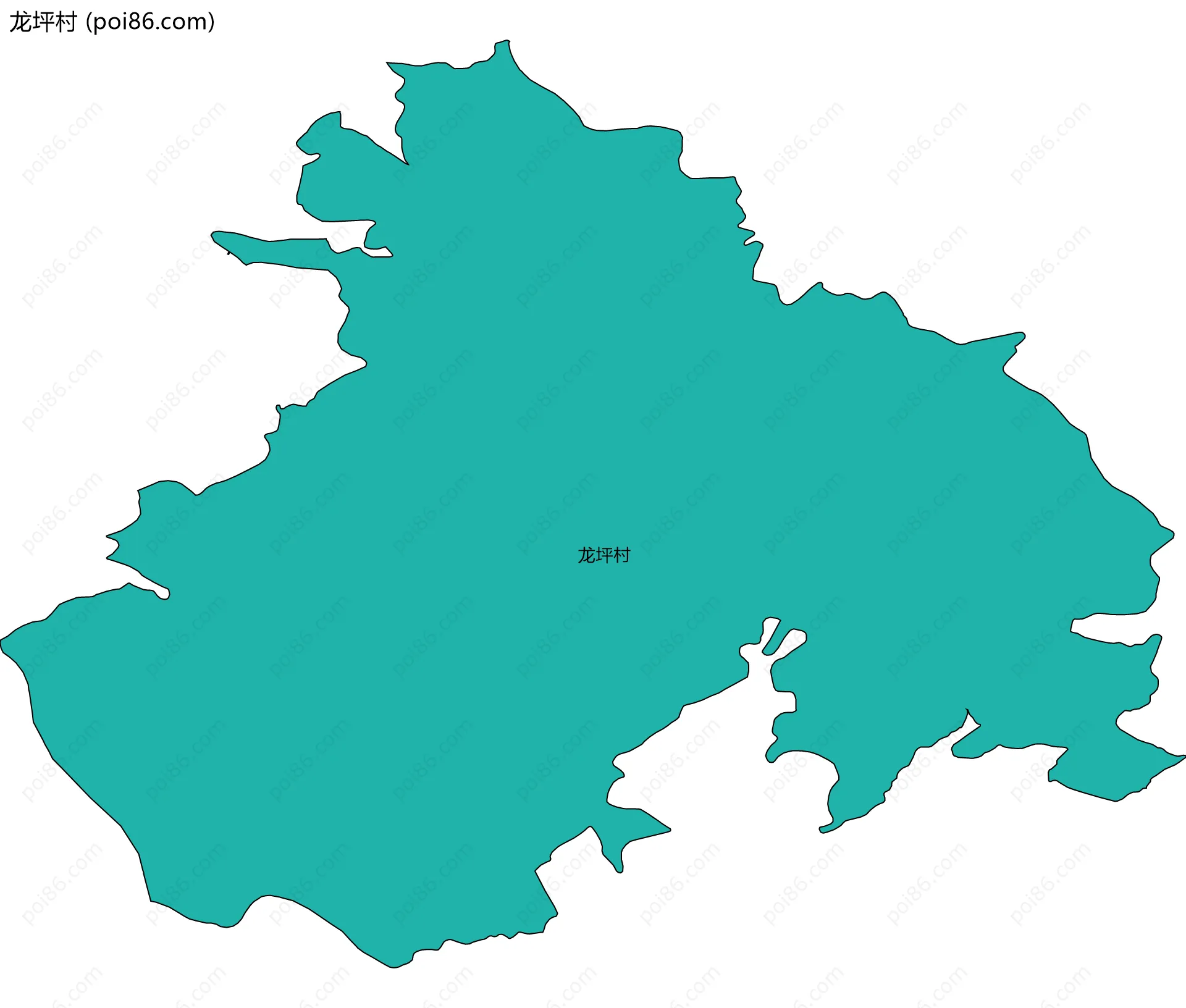 龙坪村边界地图