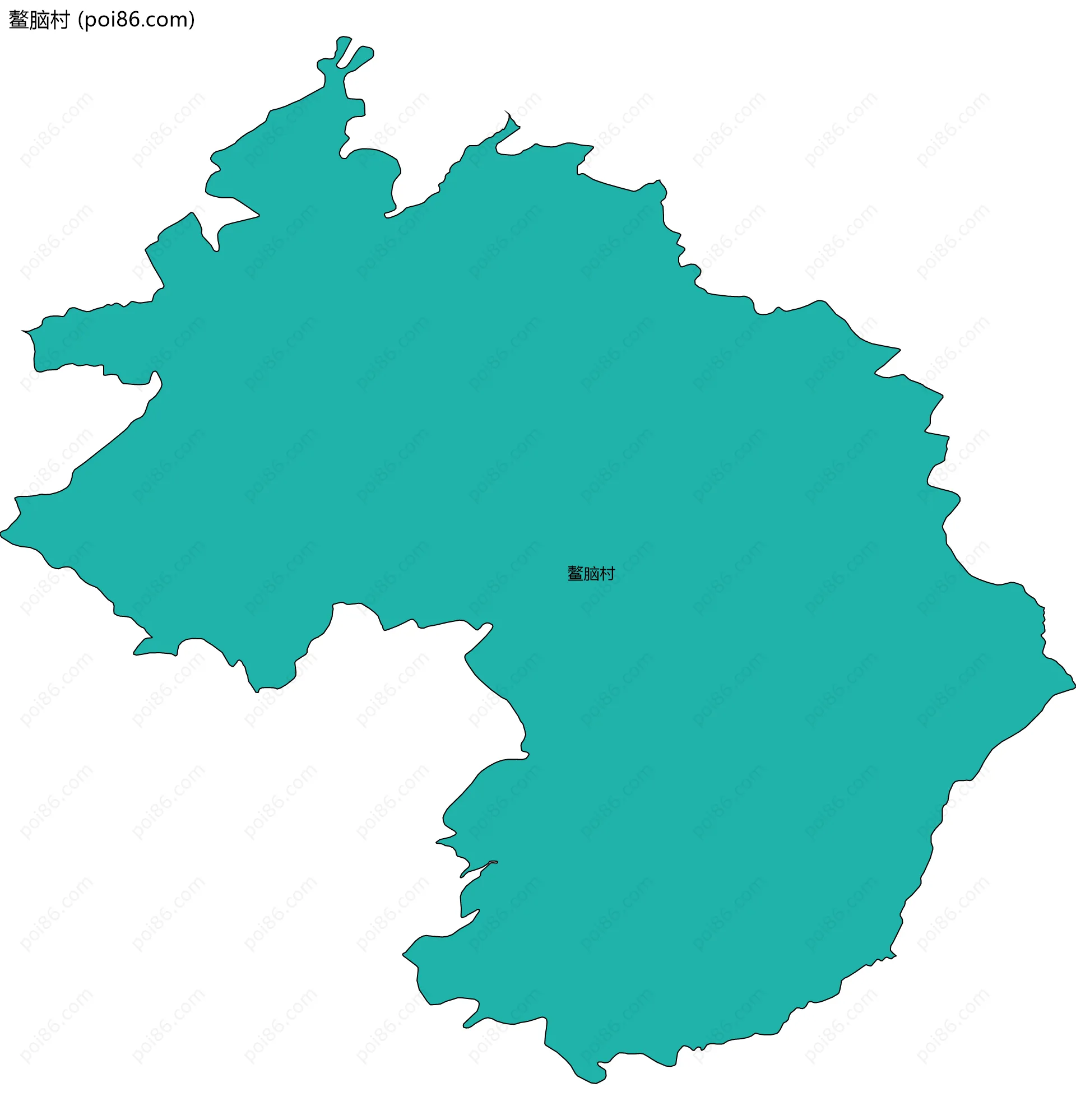 鳌脑村边界地图