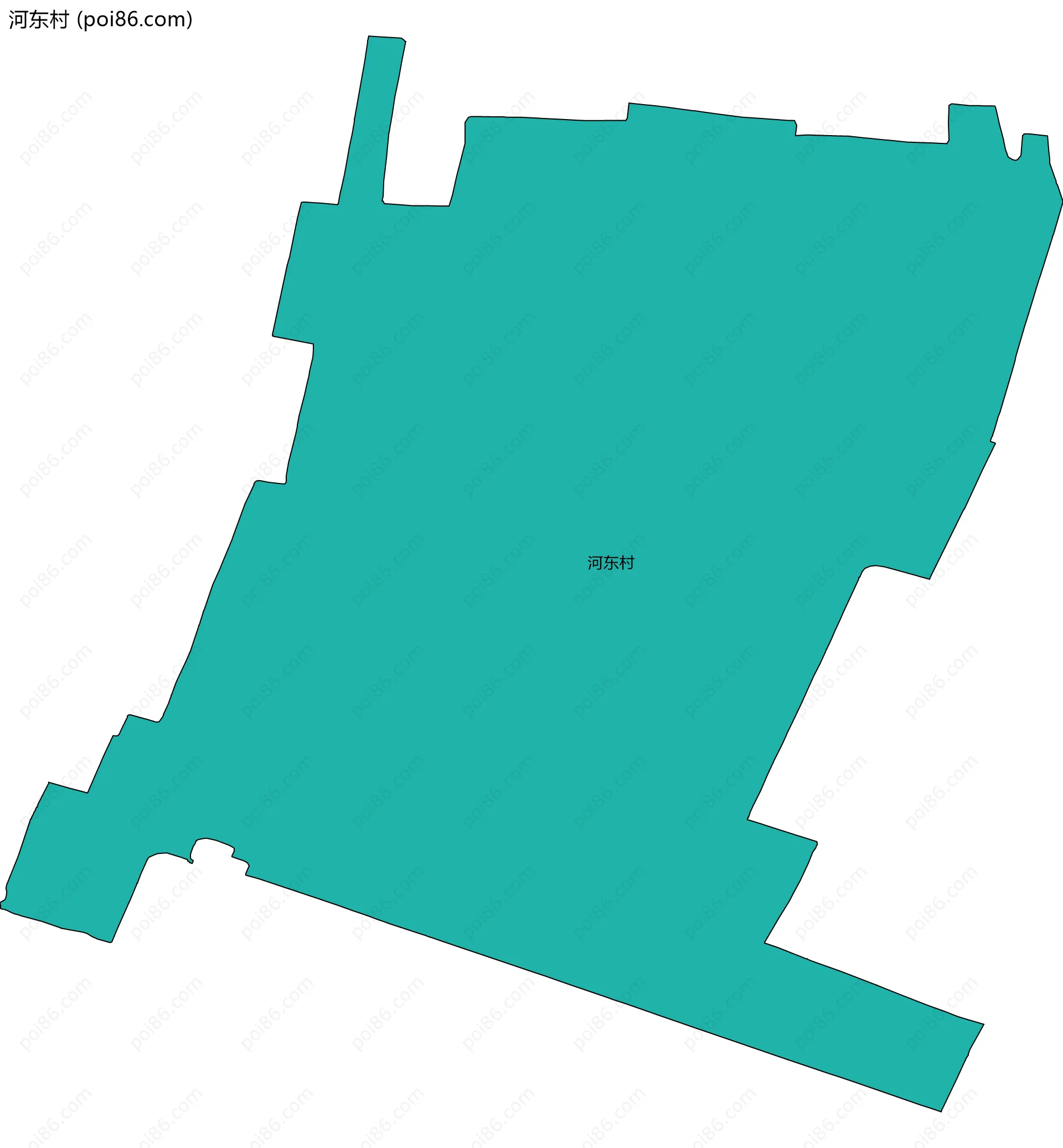 河东村边界地图