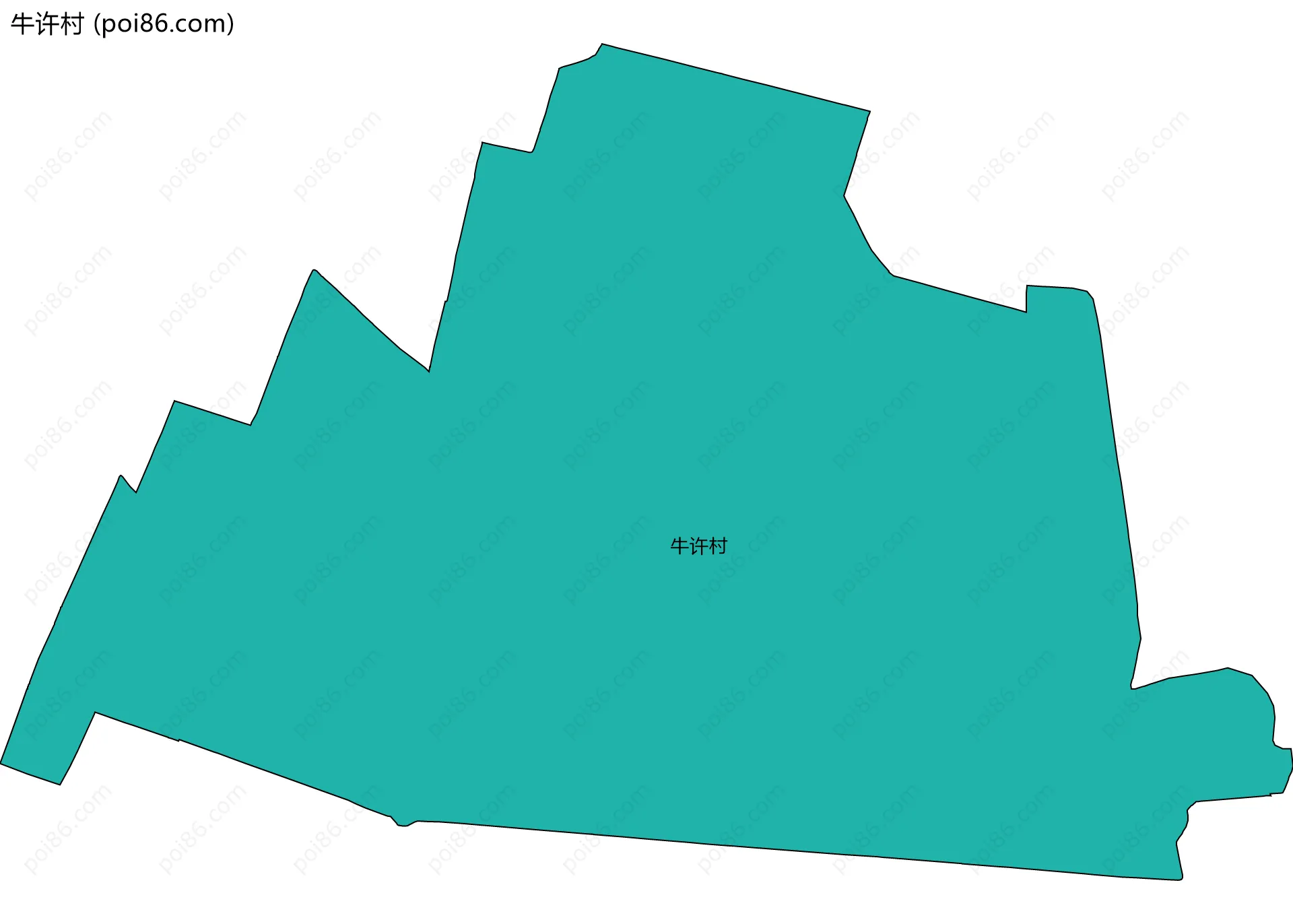 牛许村边界地图