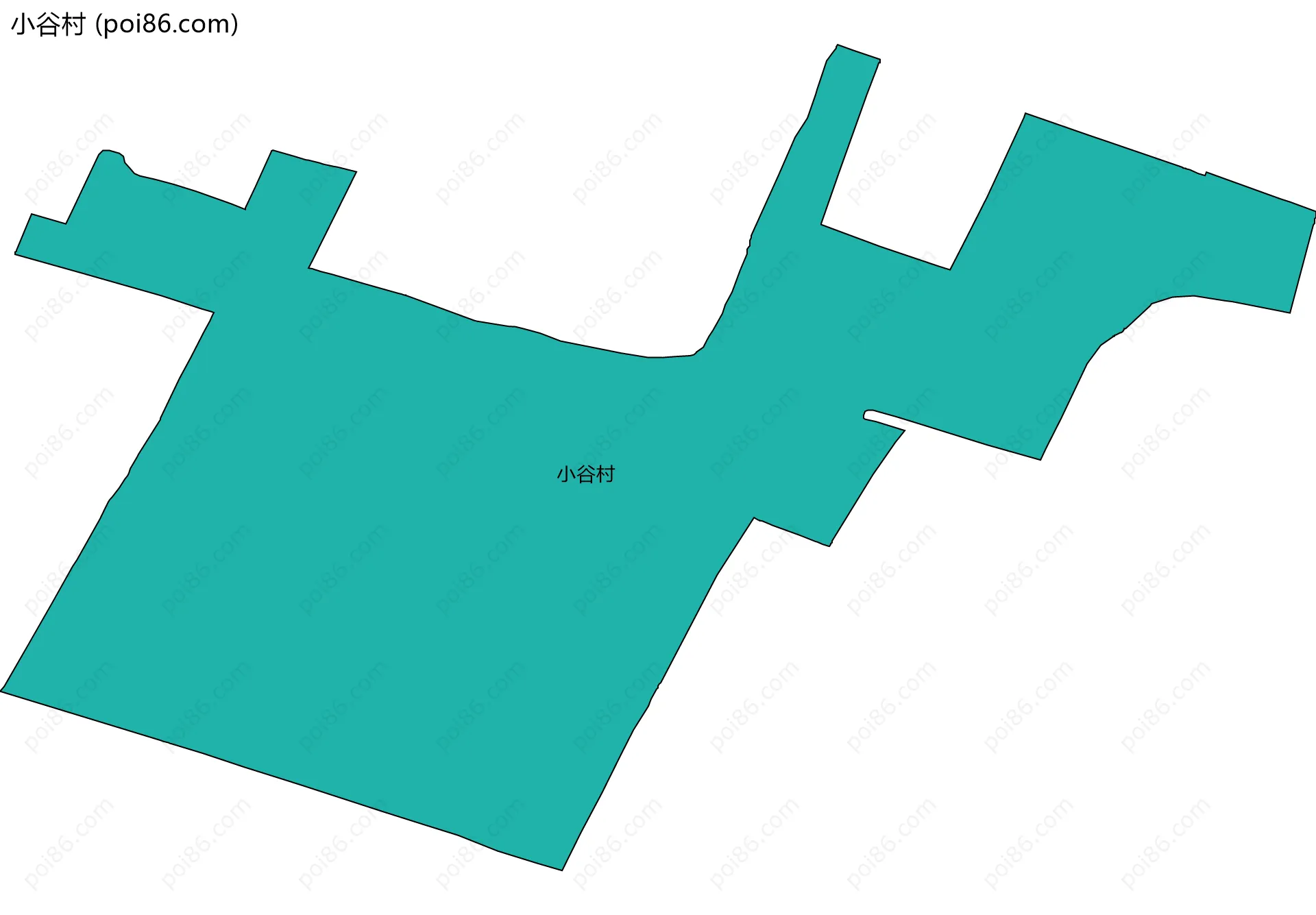 小谷村边界地图