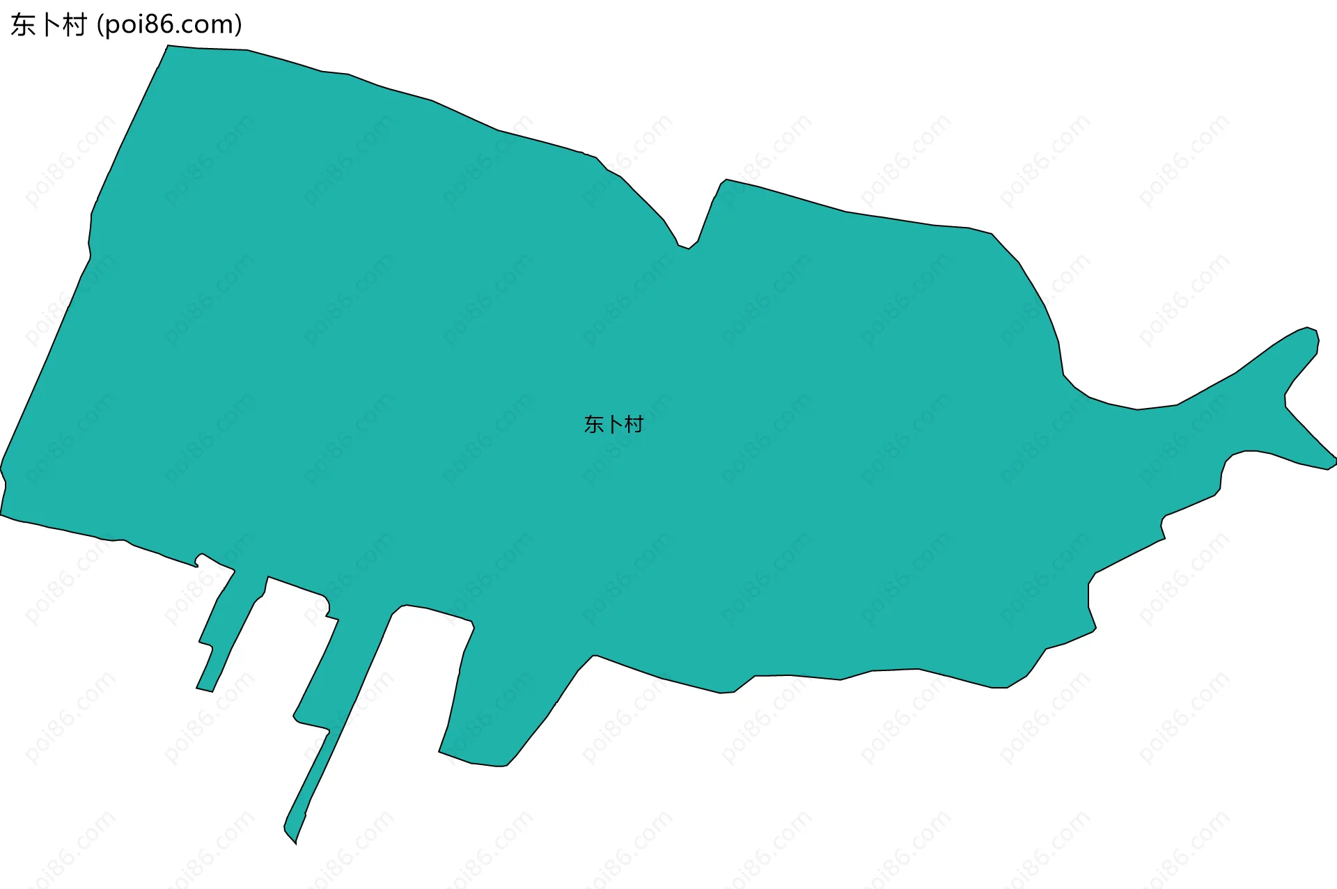 东卜村边界地图