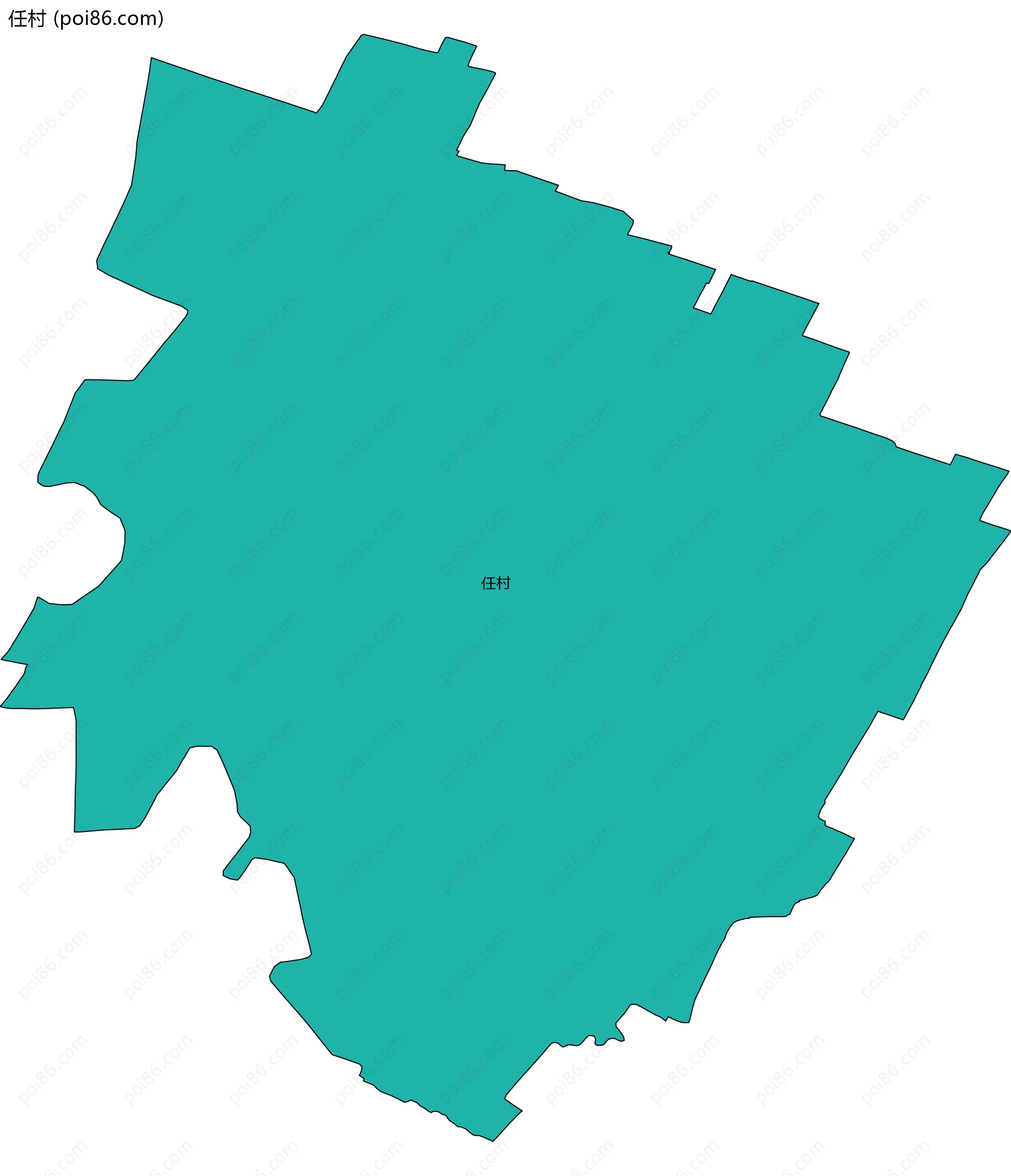 任村边界地图