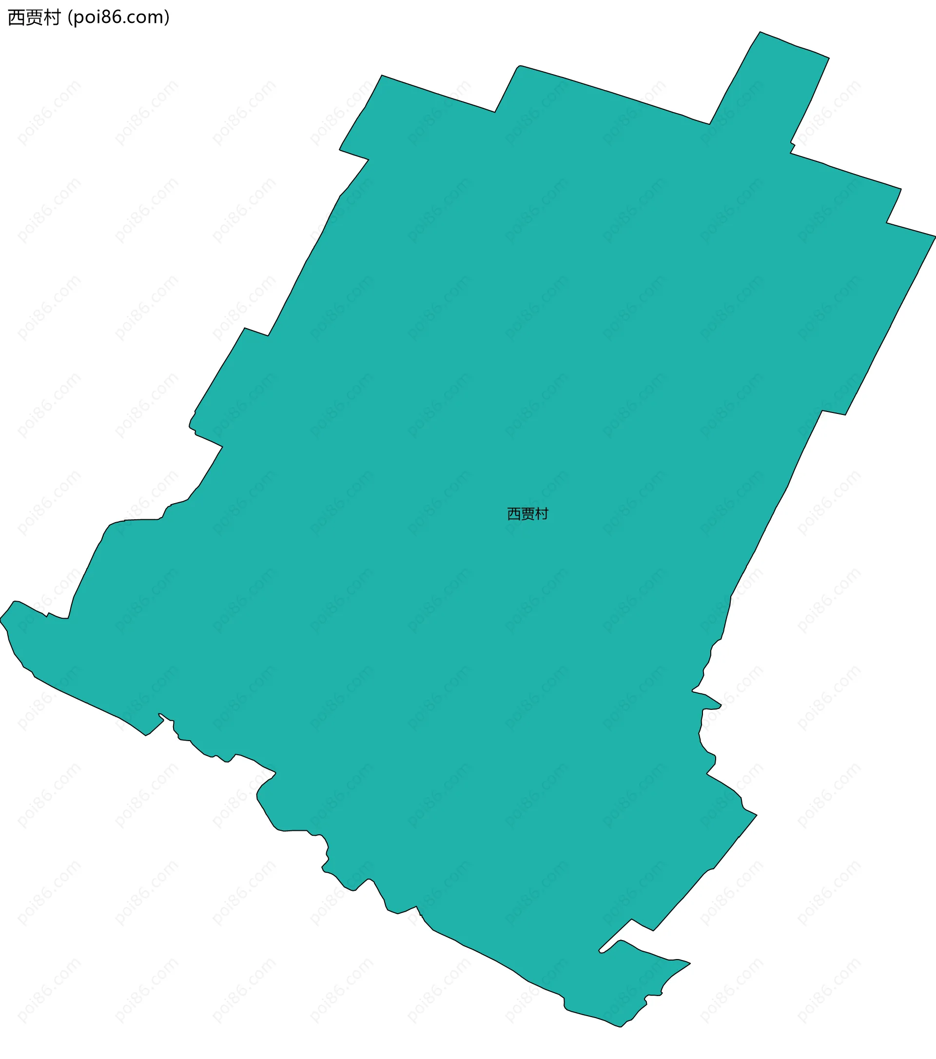 西贾村边界地图