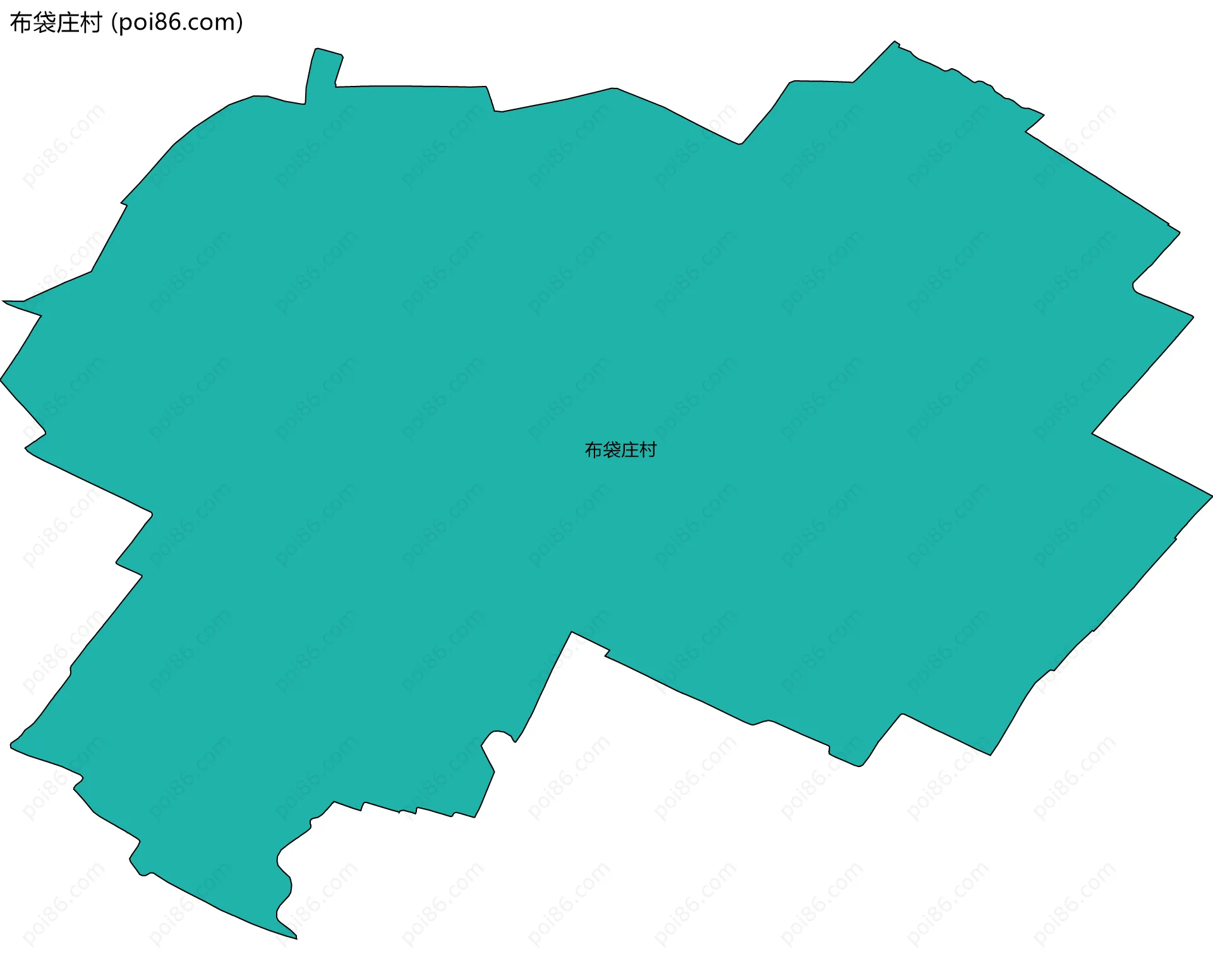 布袋庄村边界地图