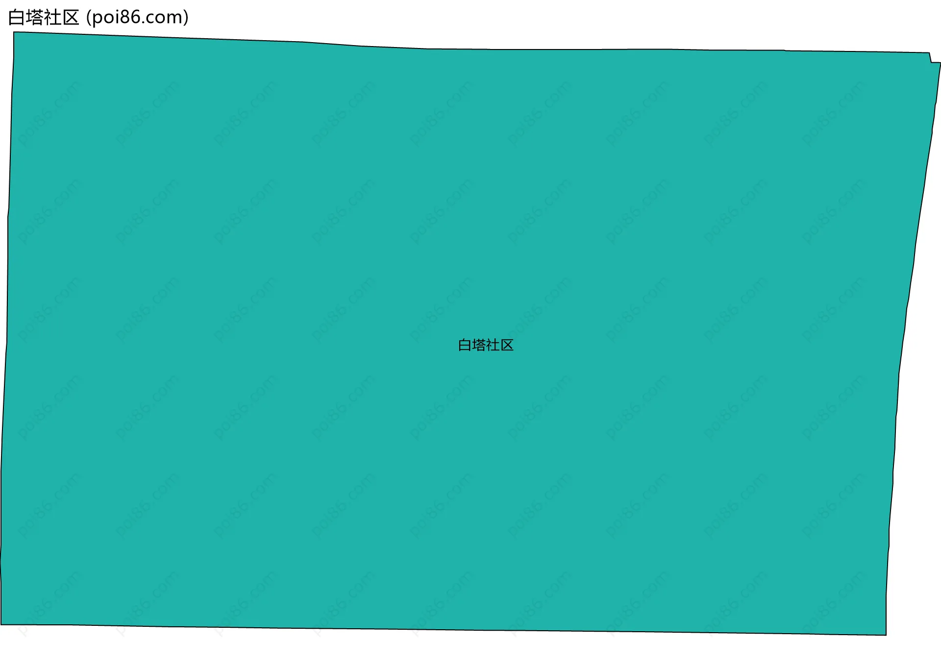 白塔社区边界地图