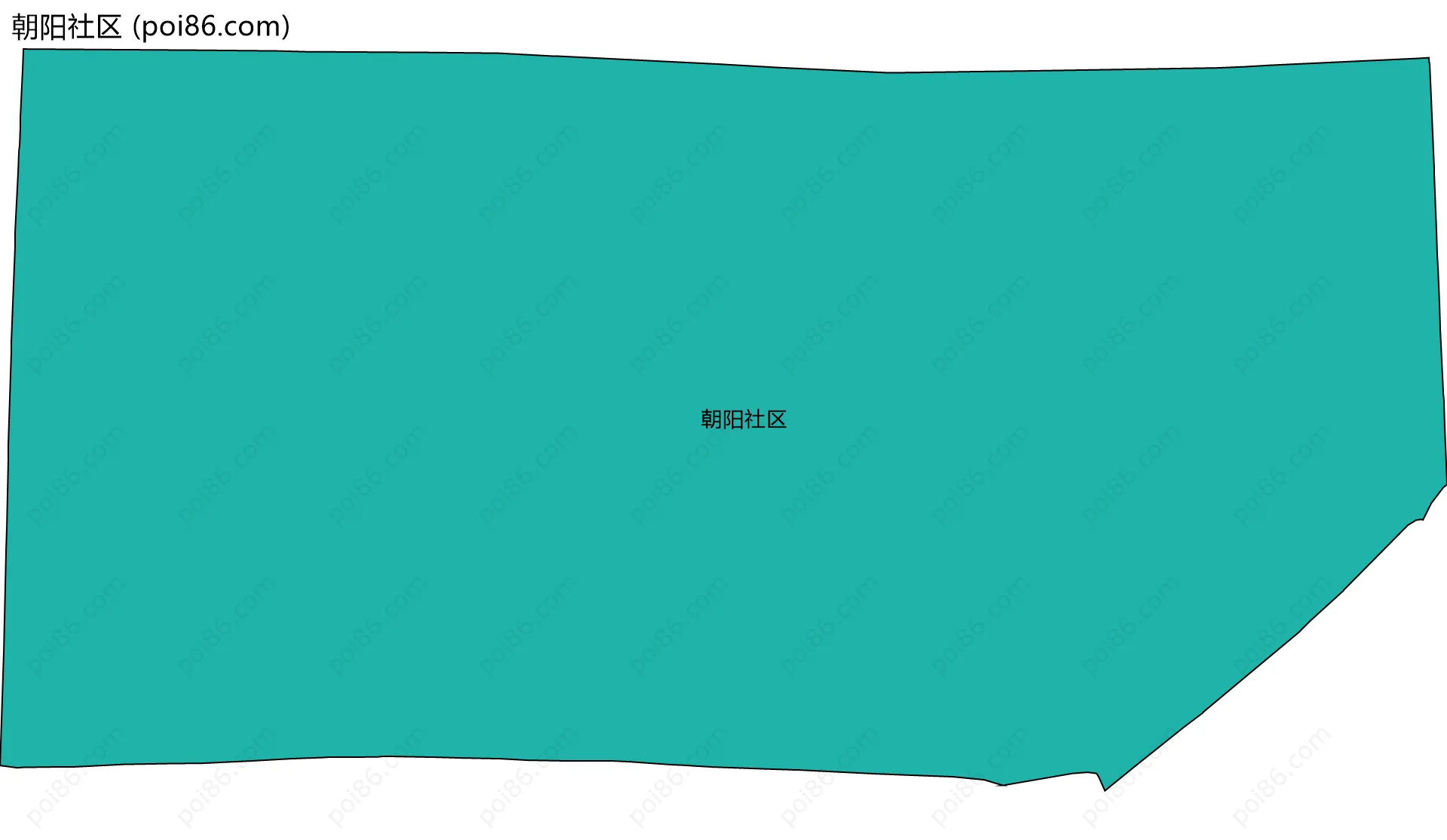 朝阳社区边界地图