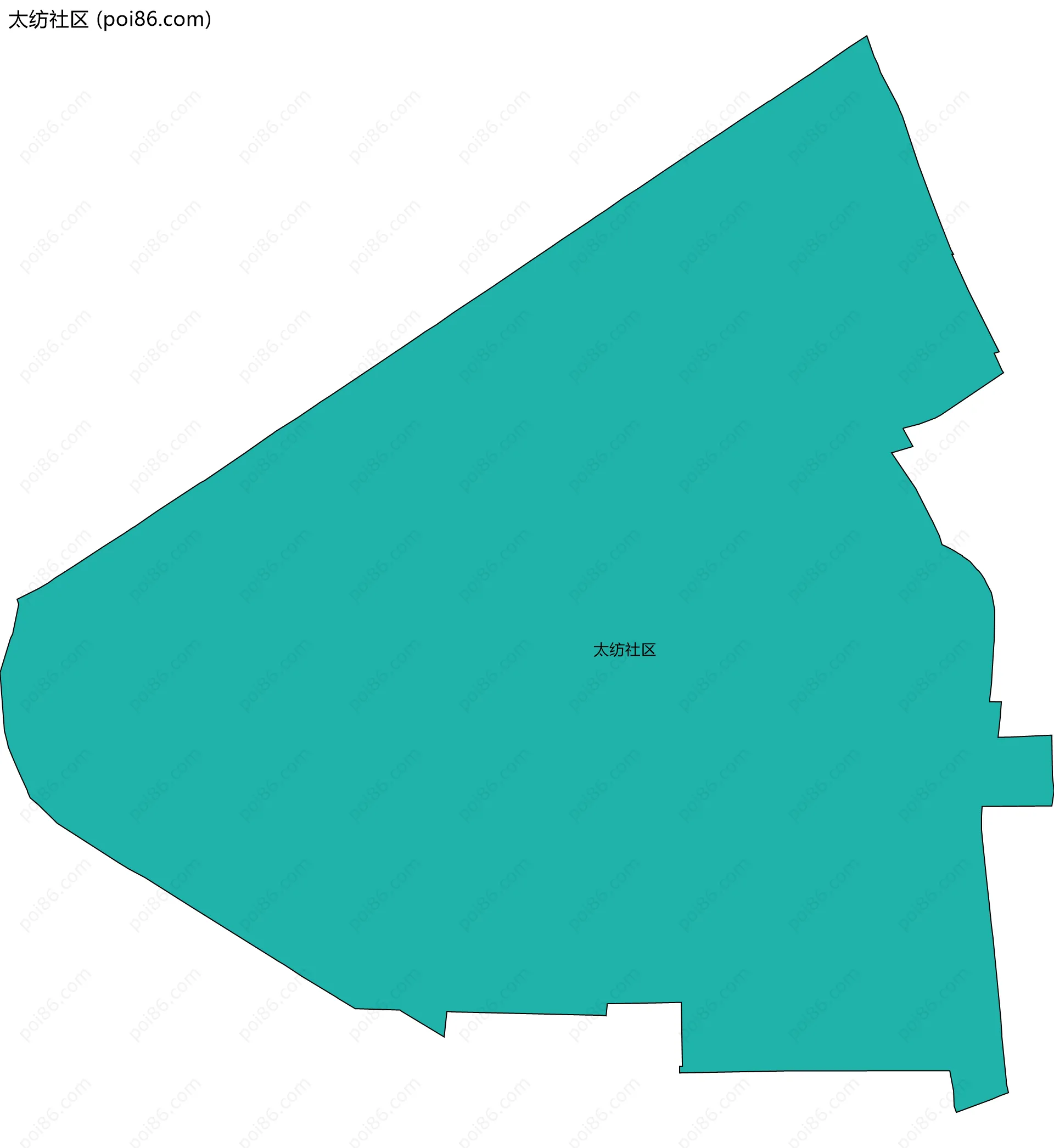 太纺社区边界地图