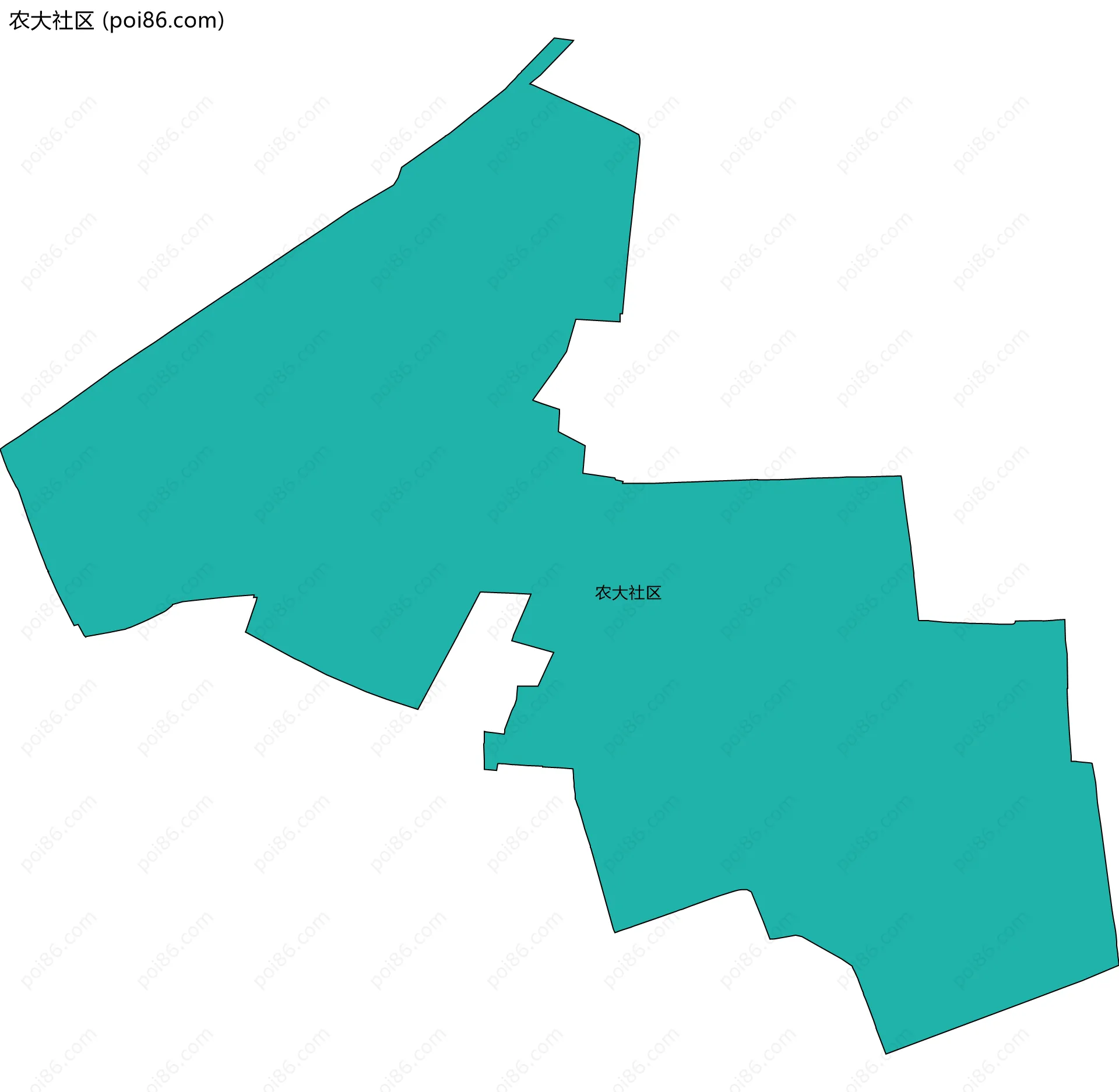 农大社区边界地图