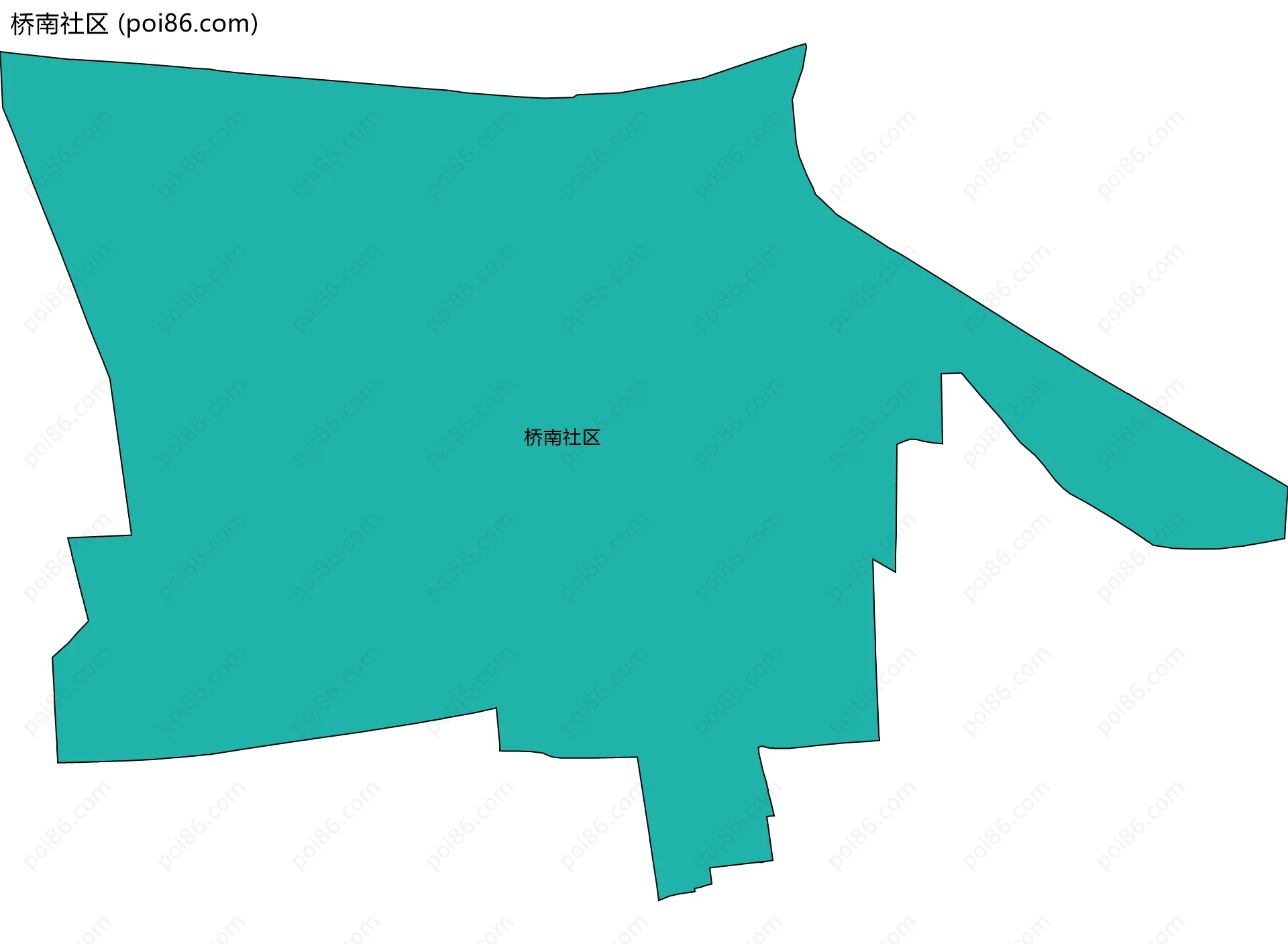 桥南社区边界地图
