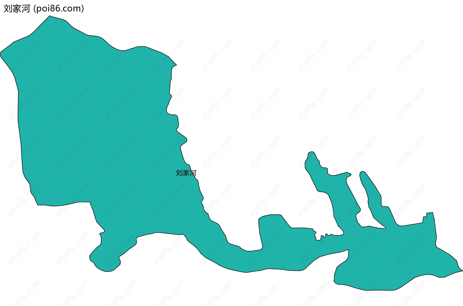 刘家河边界地图