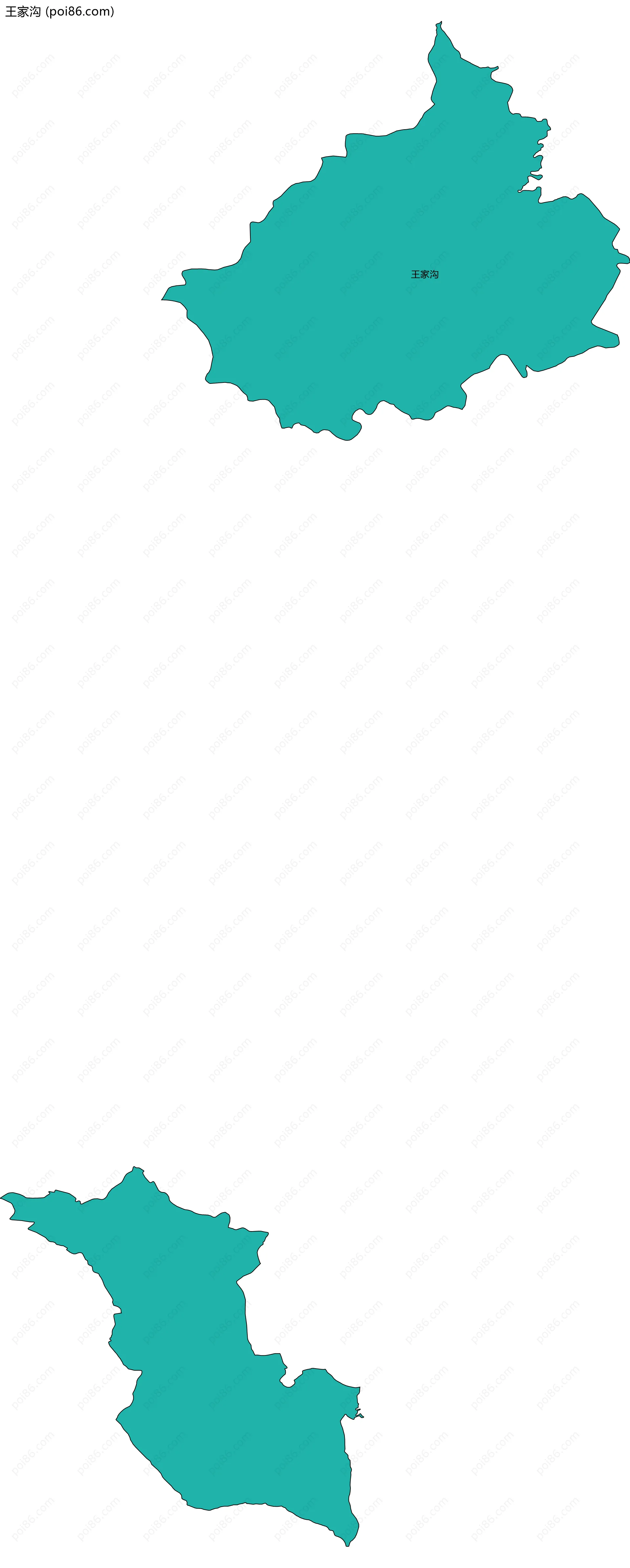 王家沟边界地图