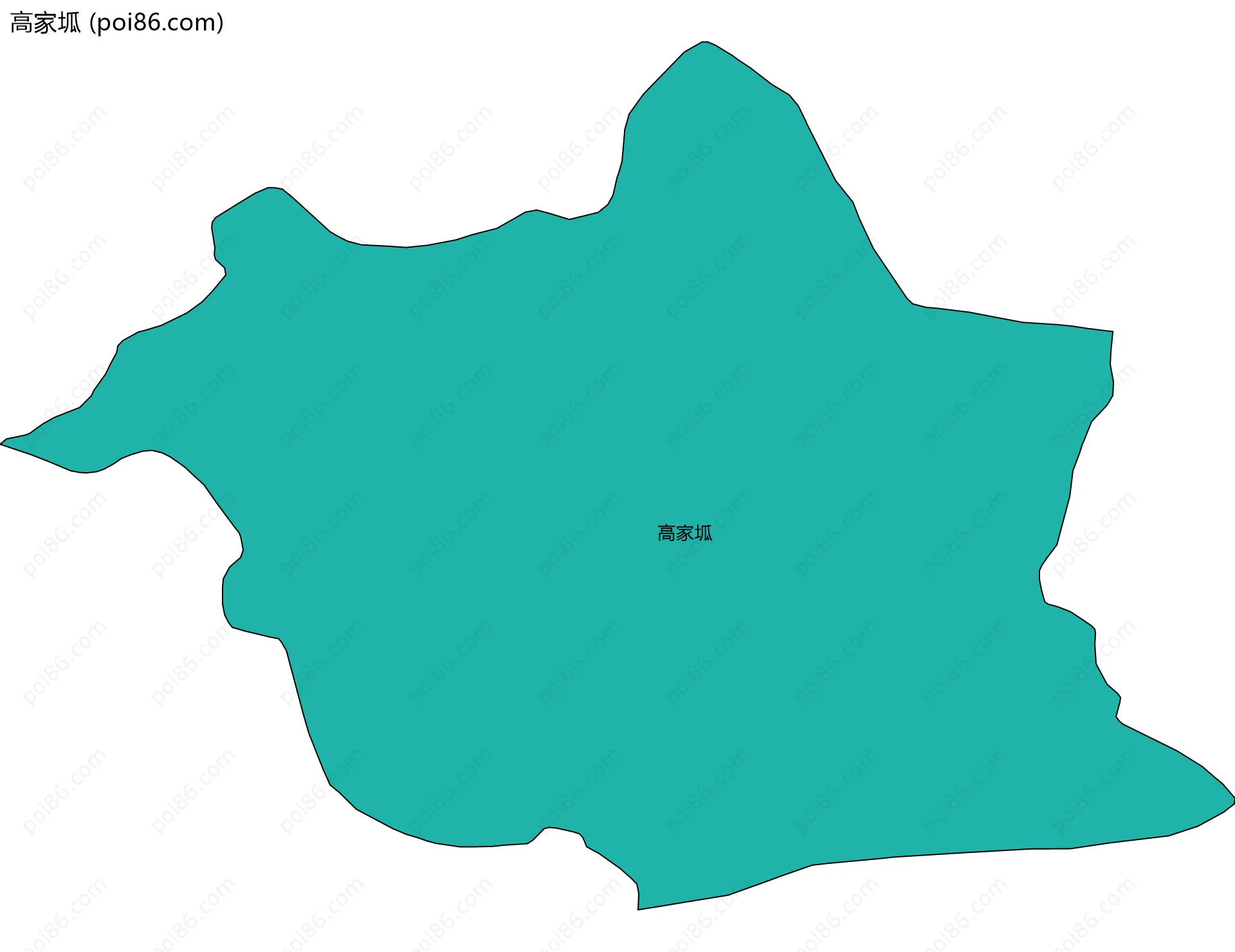高家坬边界地图
