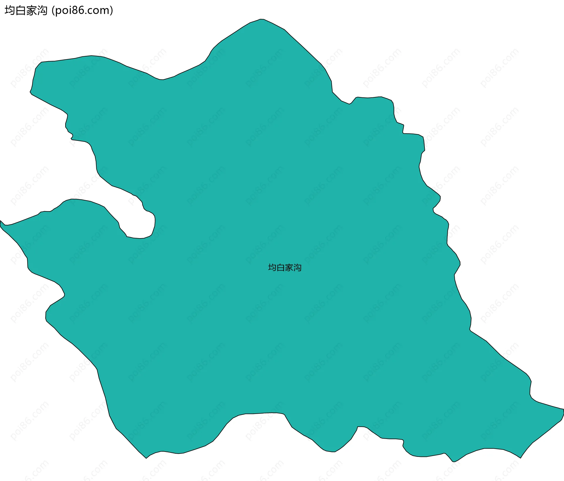 均白家沟边界地图