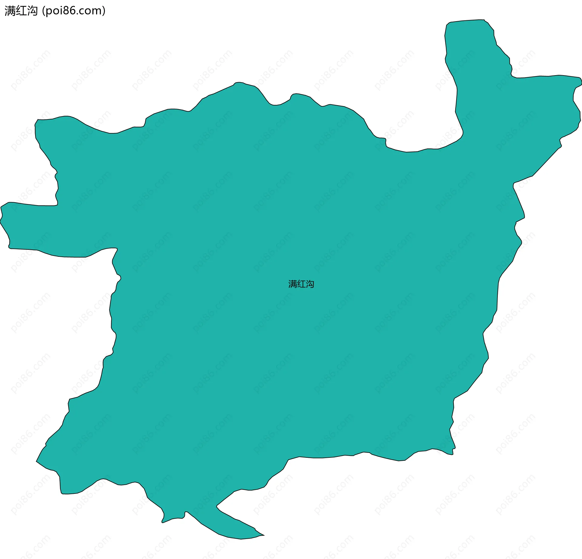满红沟边界地图