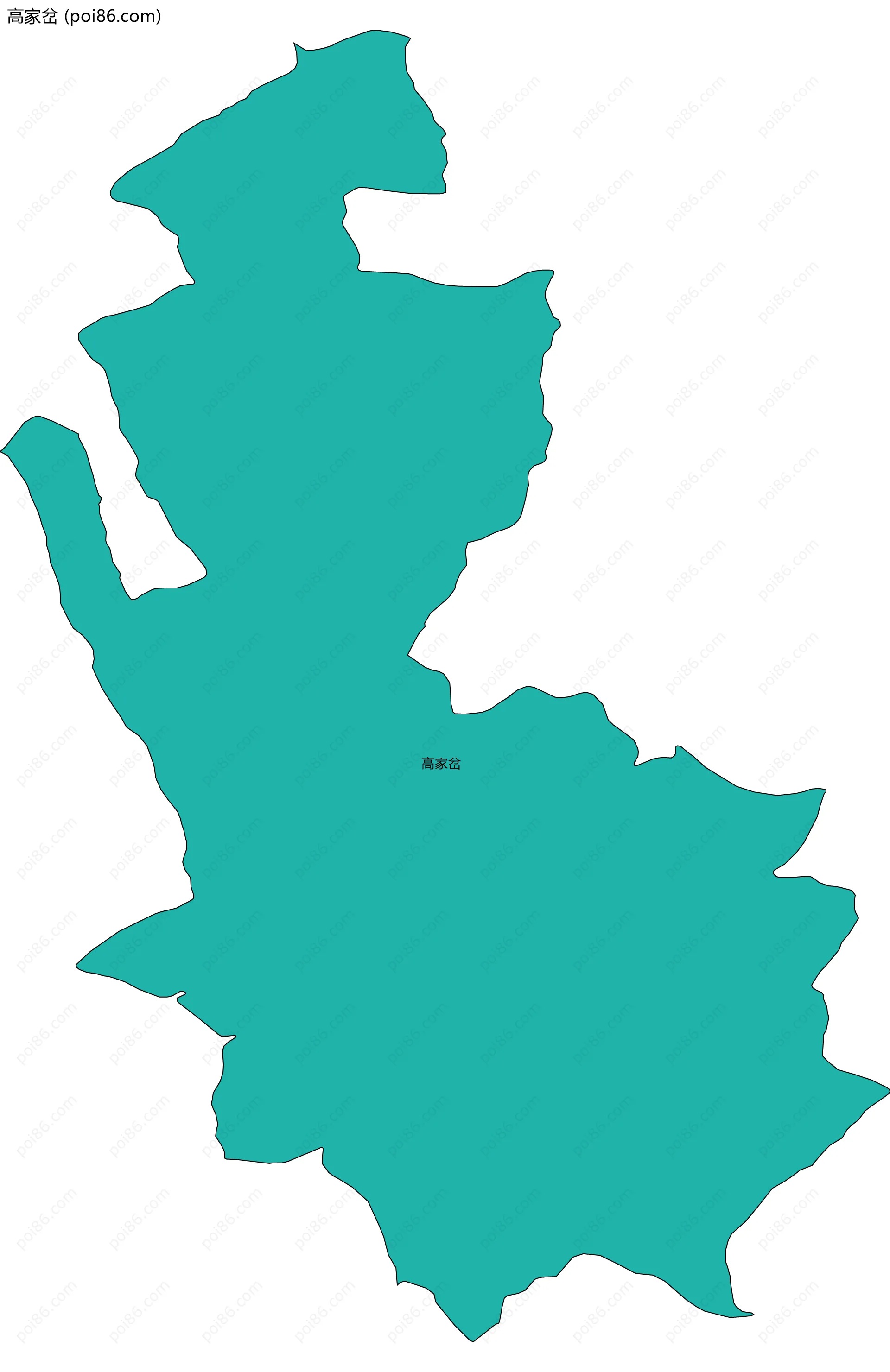 高家岔边界地图