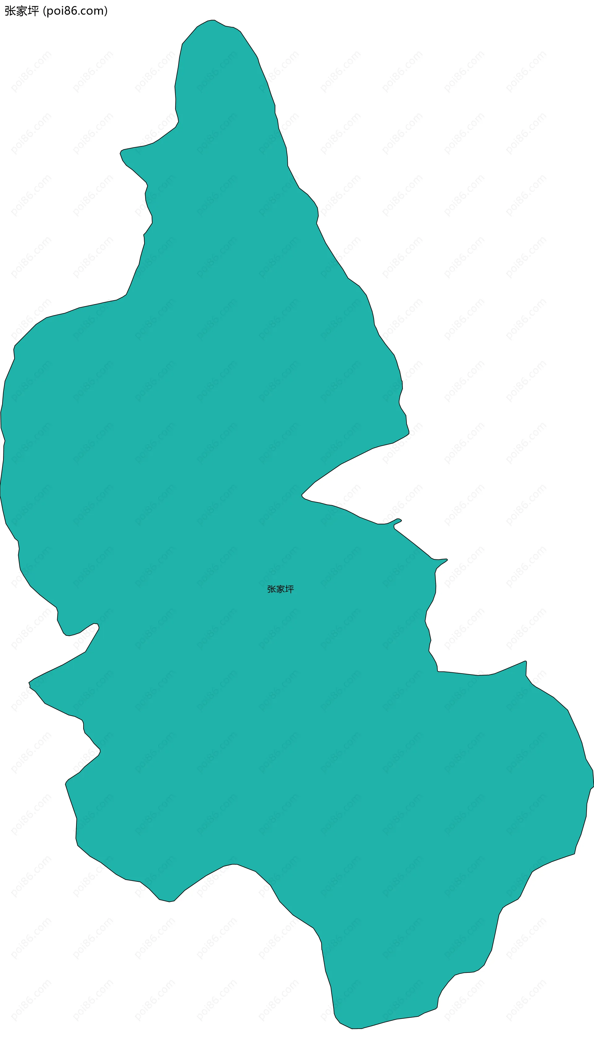 张家坪边界地图