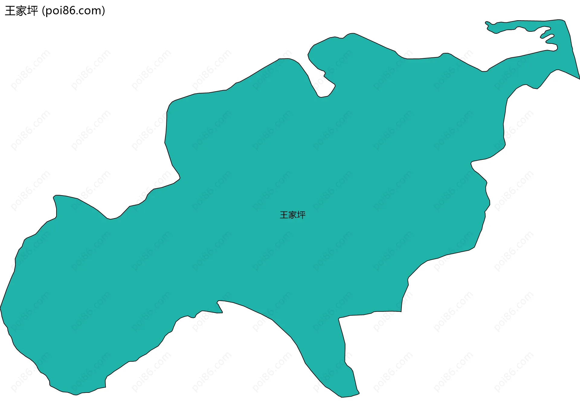 王家坪边界地图