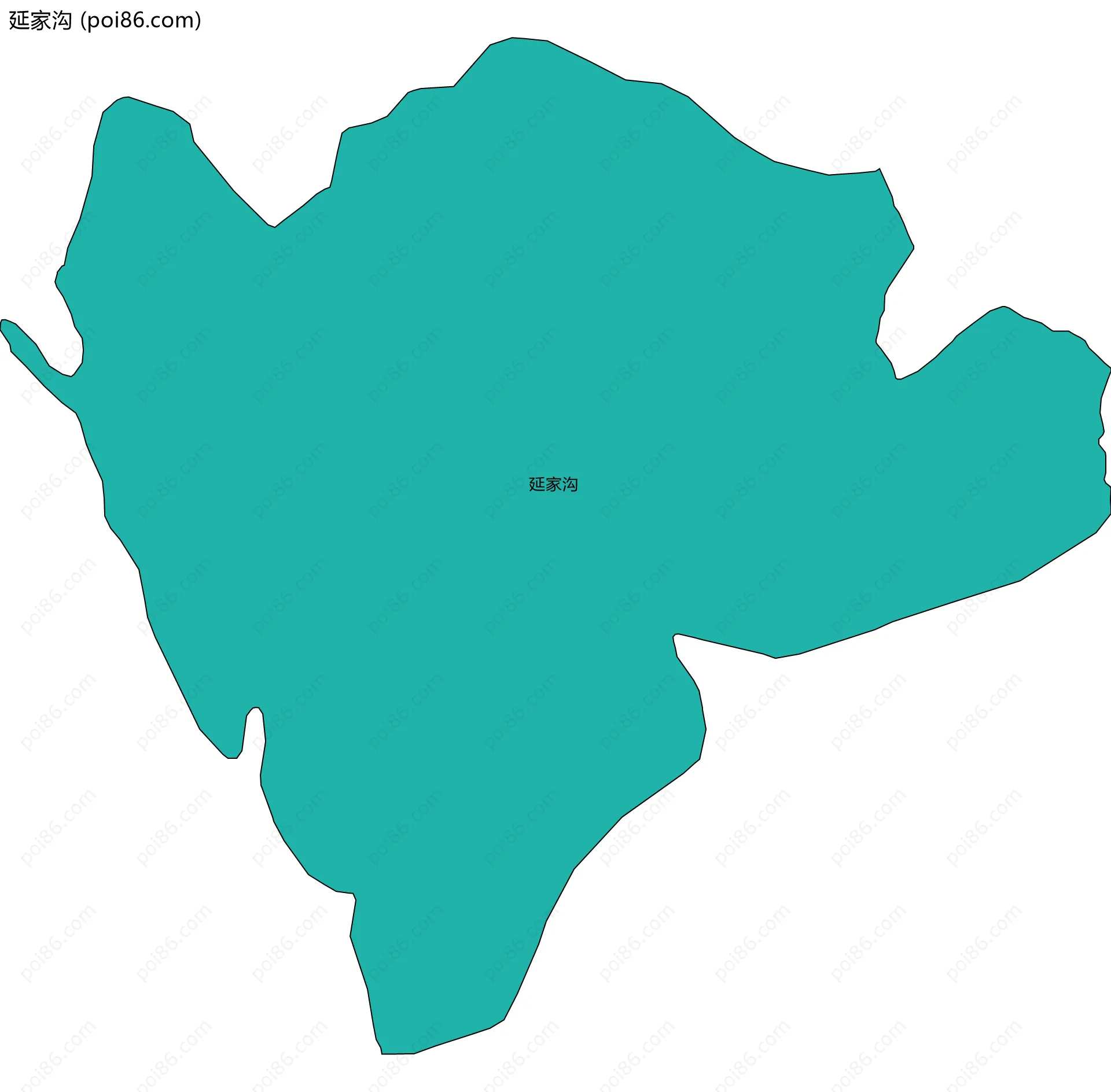 延家沟边界地图