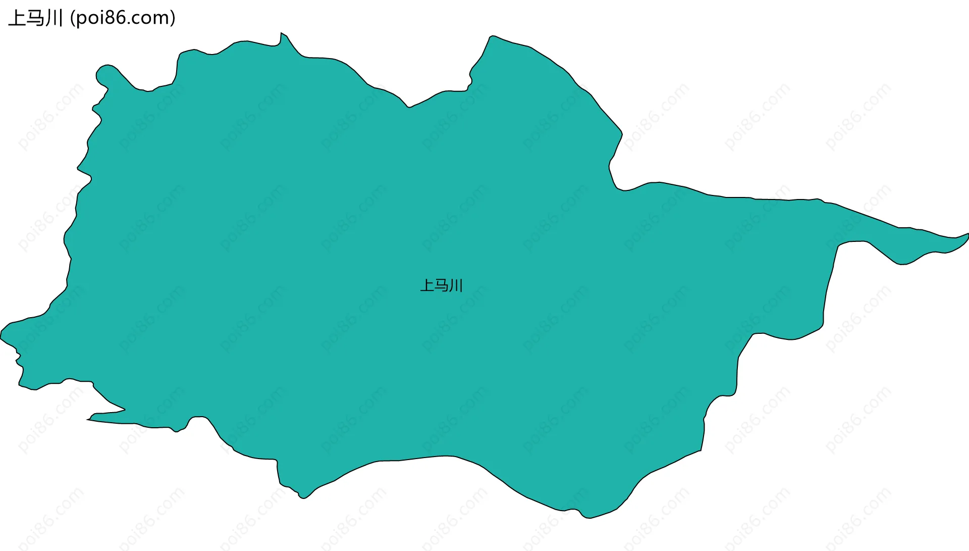 上马川边界地图