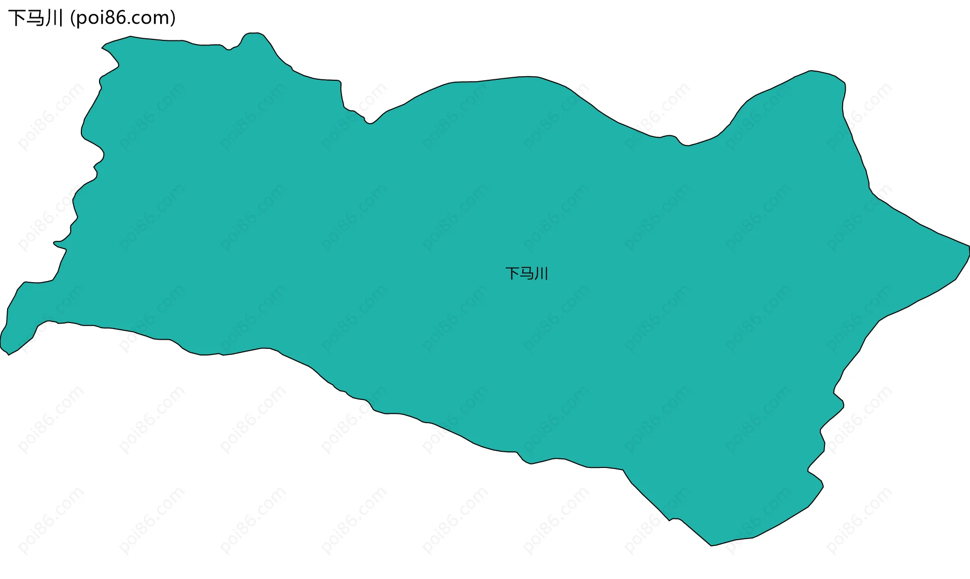 下马川边界地图