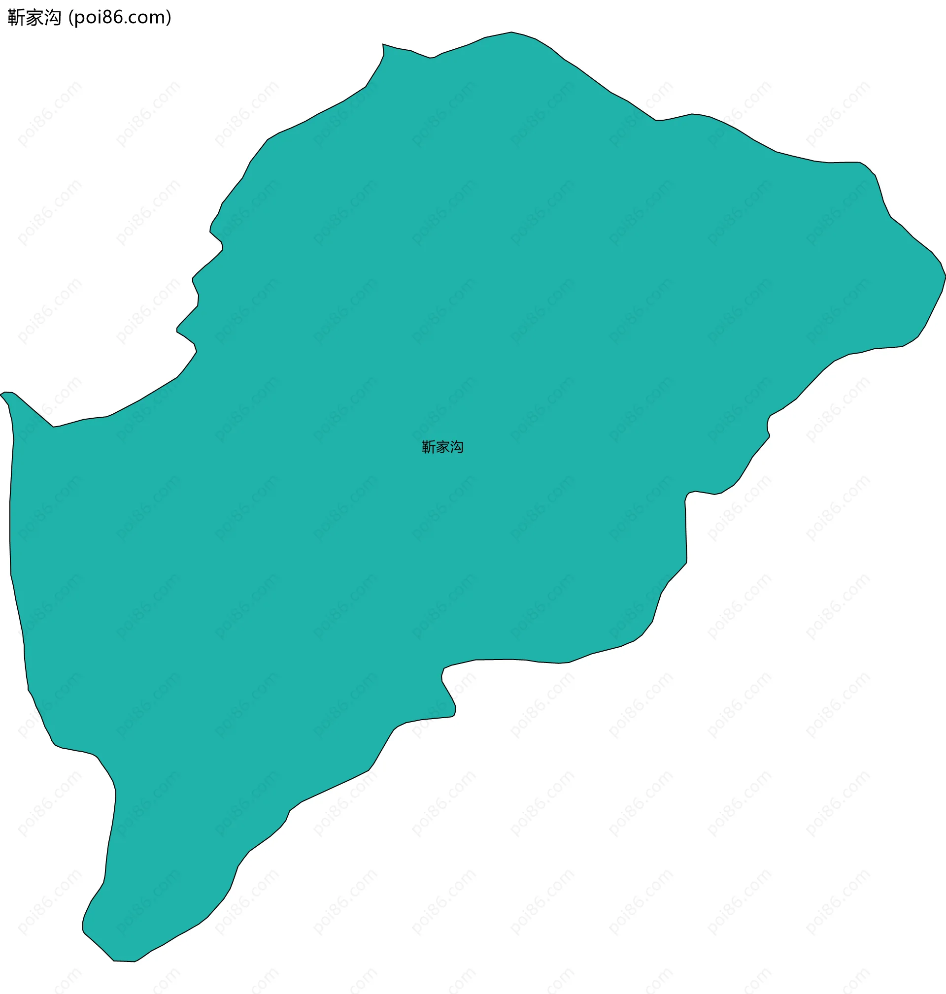 靳家沟边界地图