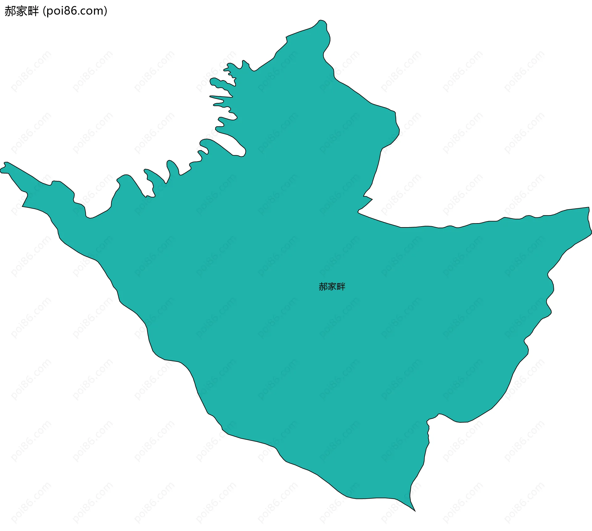 郝家畔边界地图