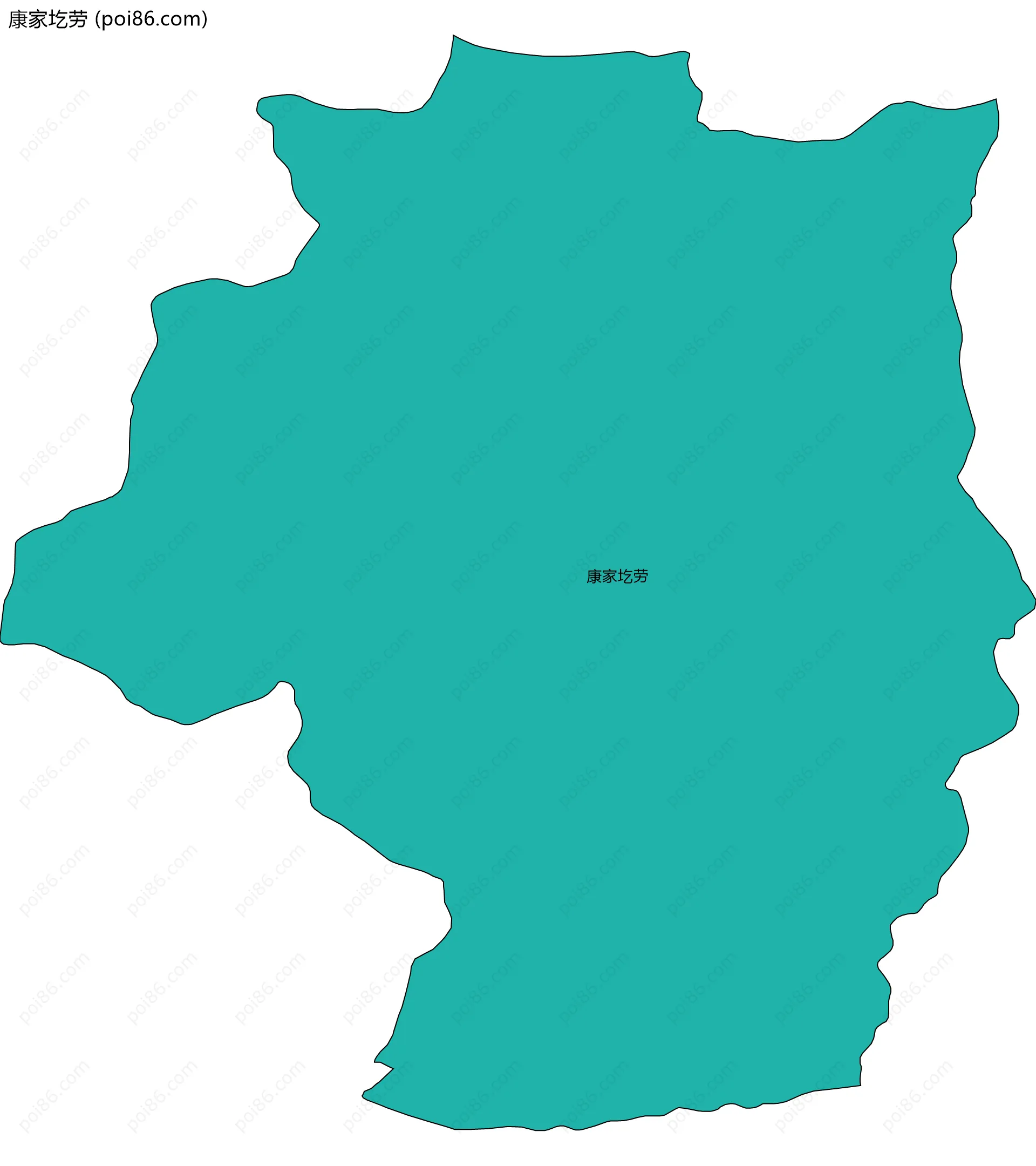 康家圪劳边界地图