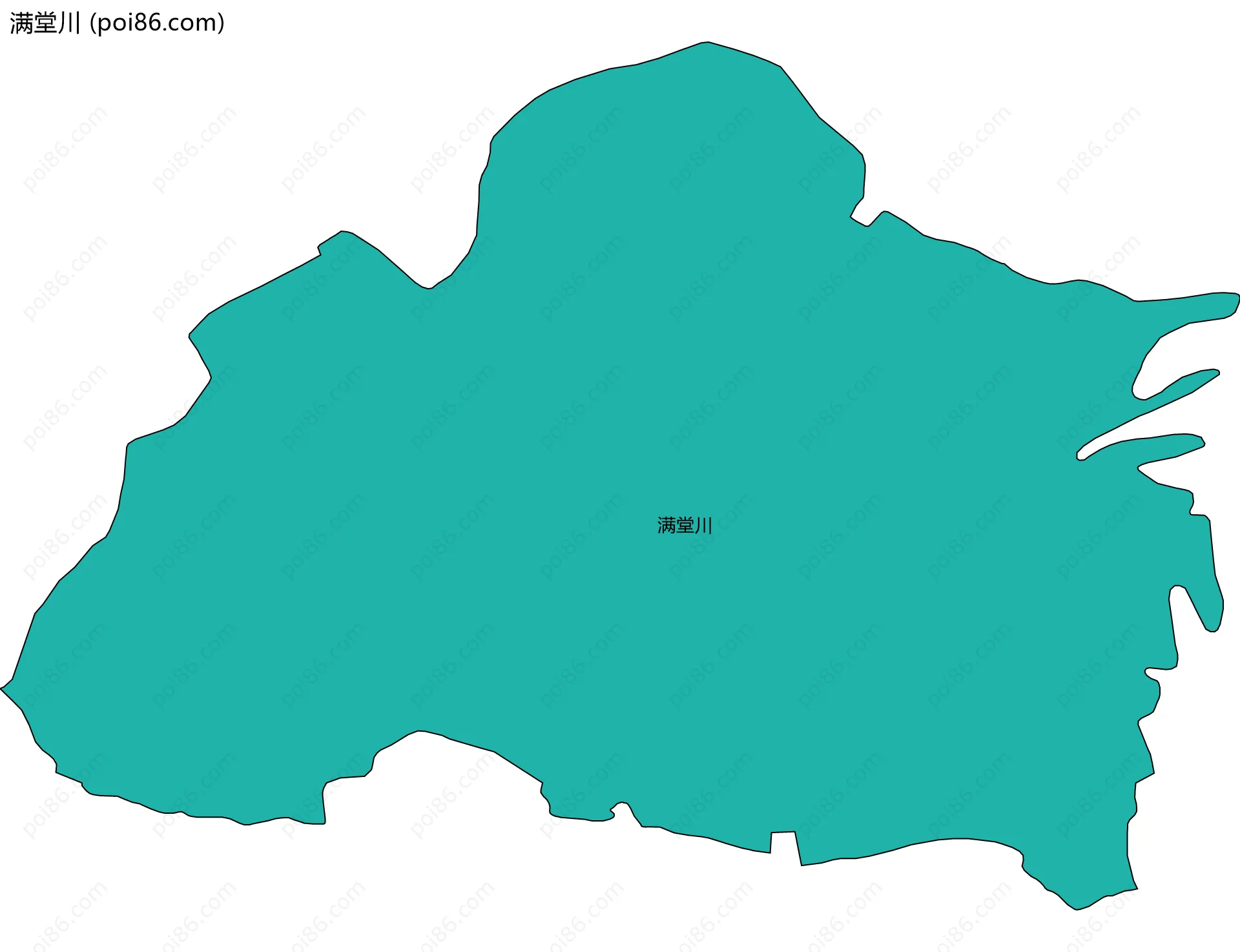 满堂川边界地图