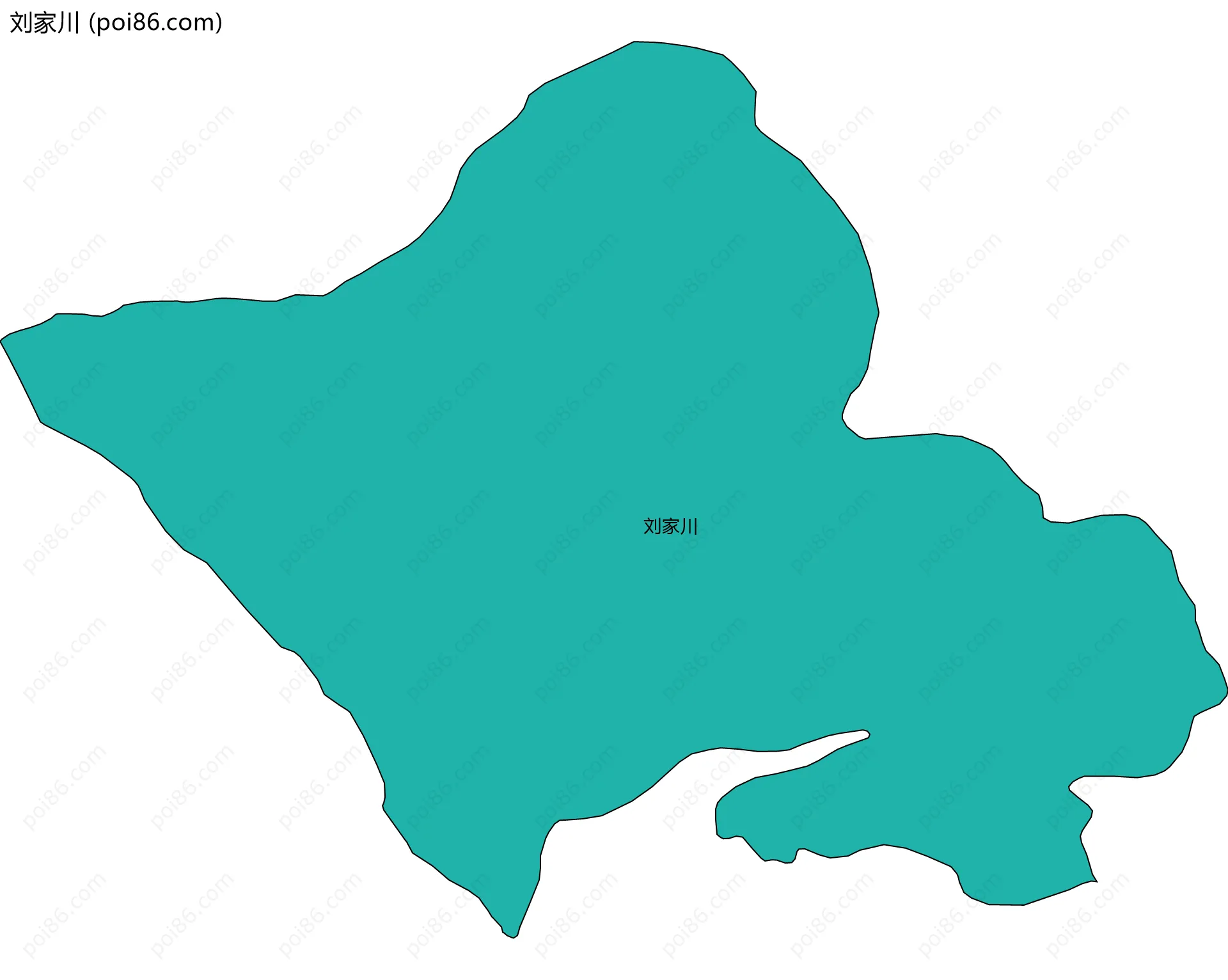 刘家川边界地图