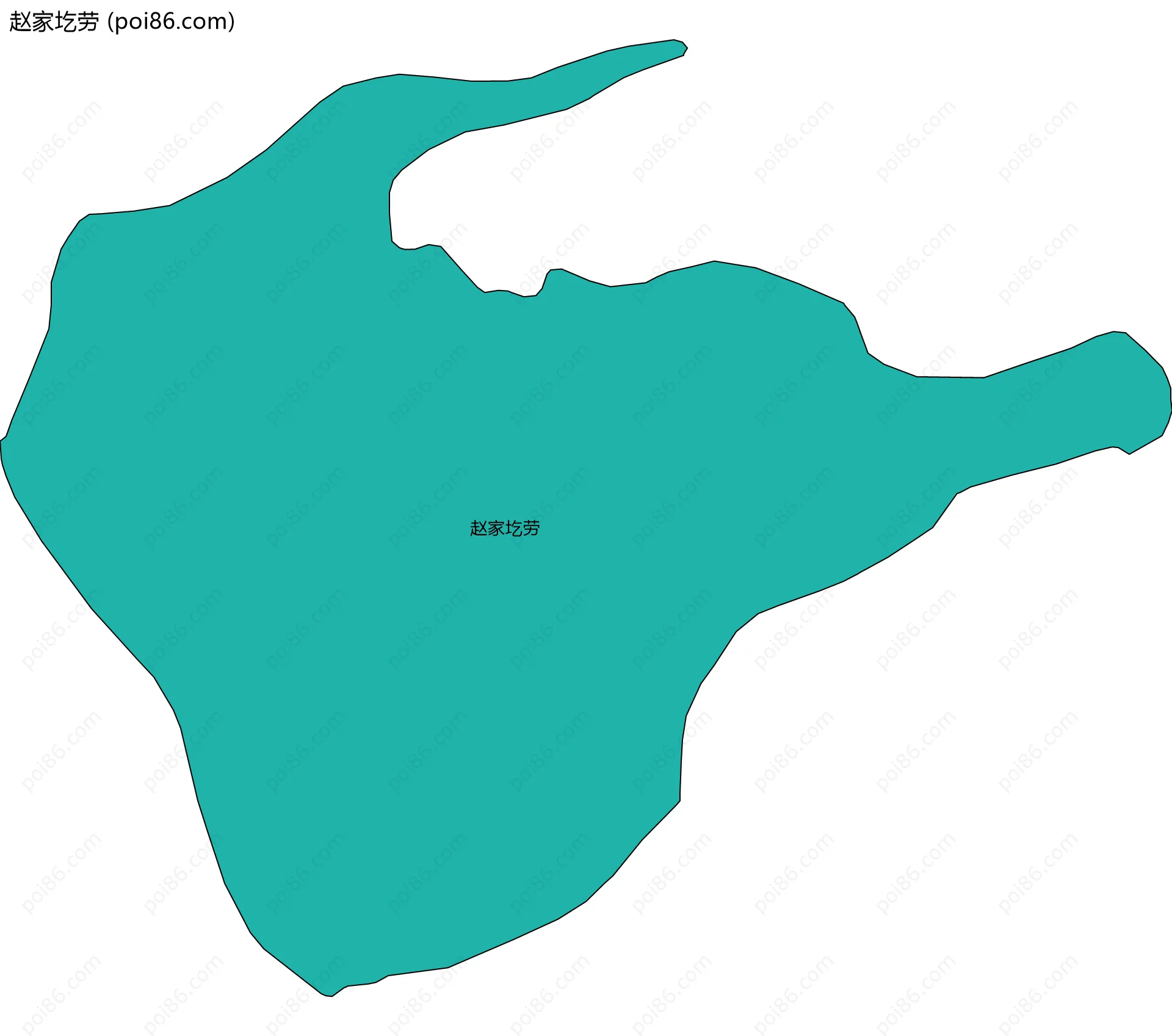 赵家圪劳边界地图