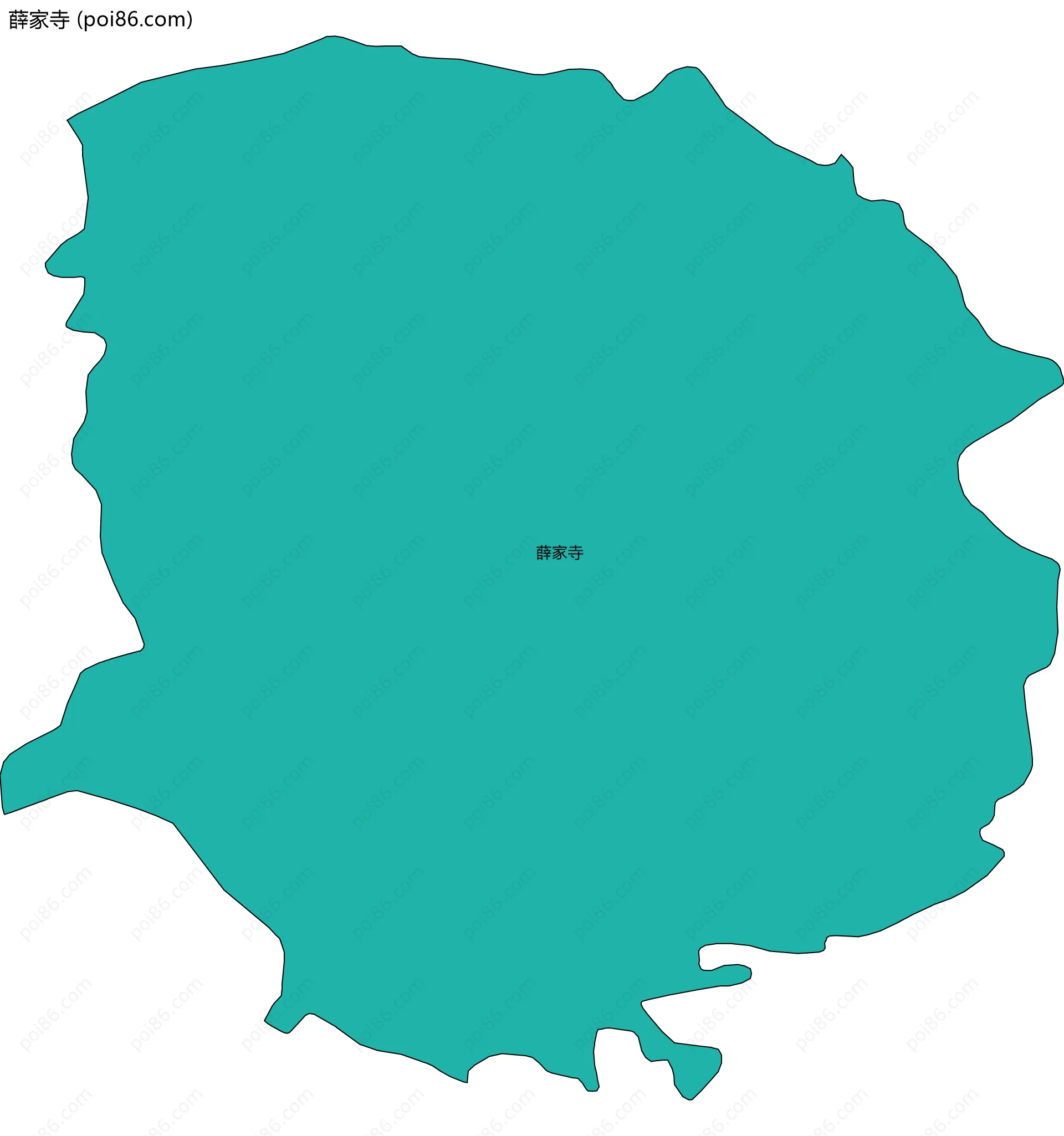 薛家寺边界地图