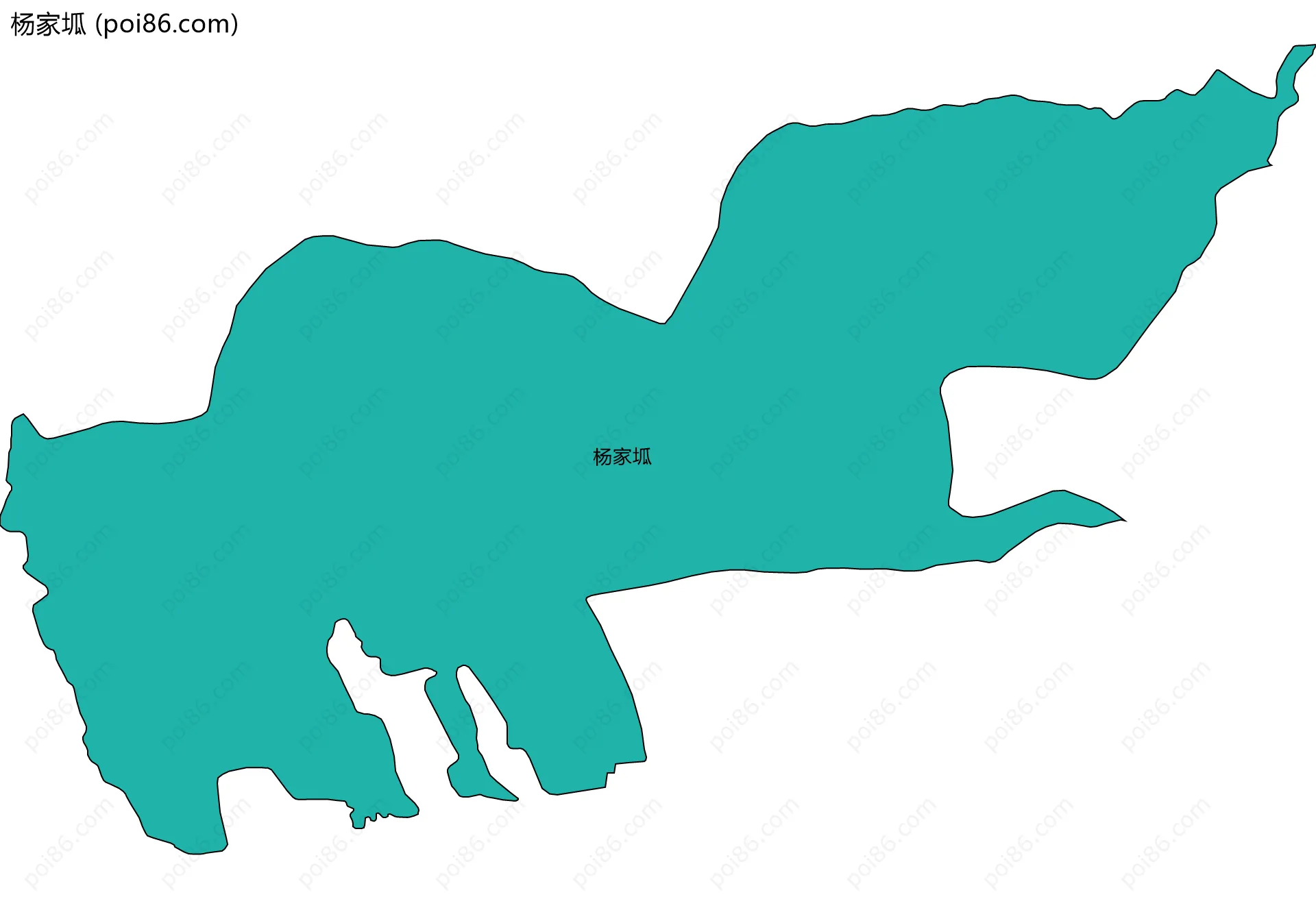 杨家坬边界地图