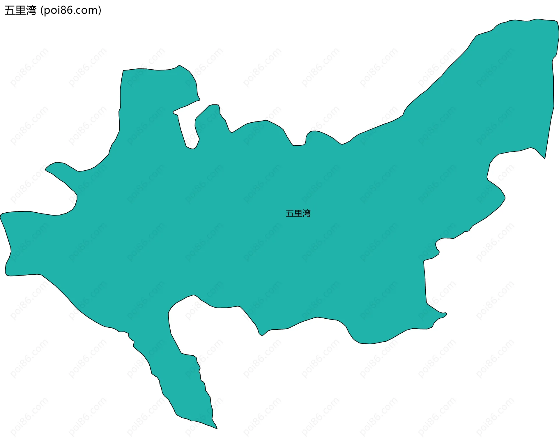 五里湾边界地图