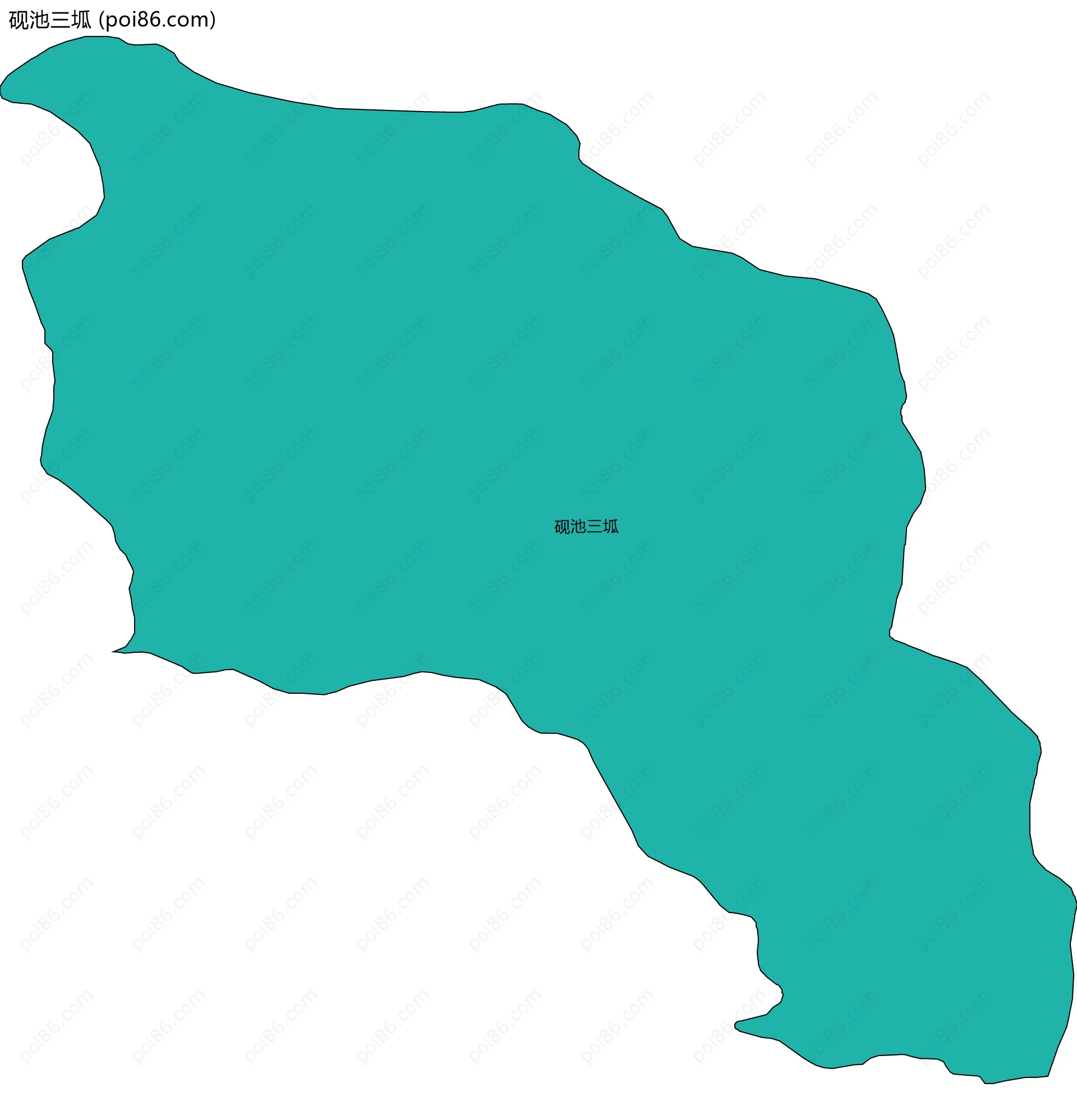 砚池三坬边界地图