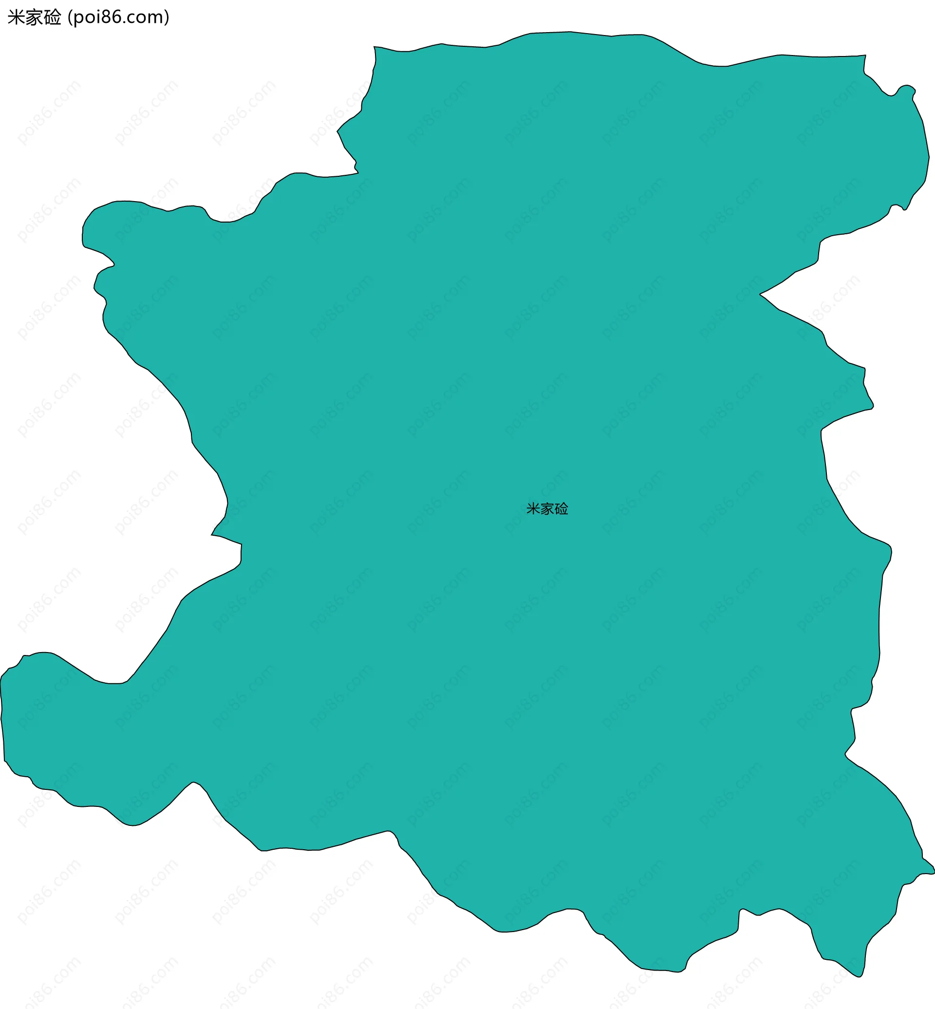 米家硷边界地图