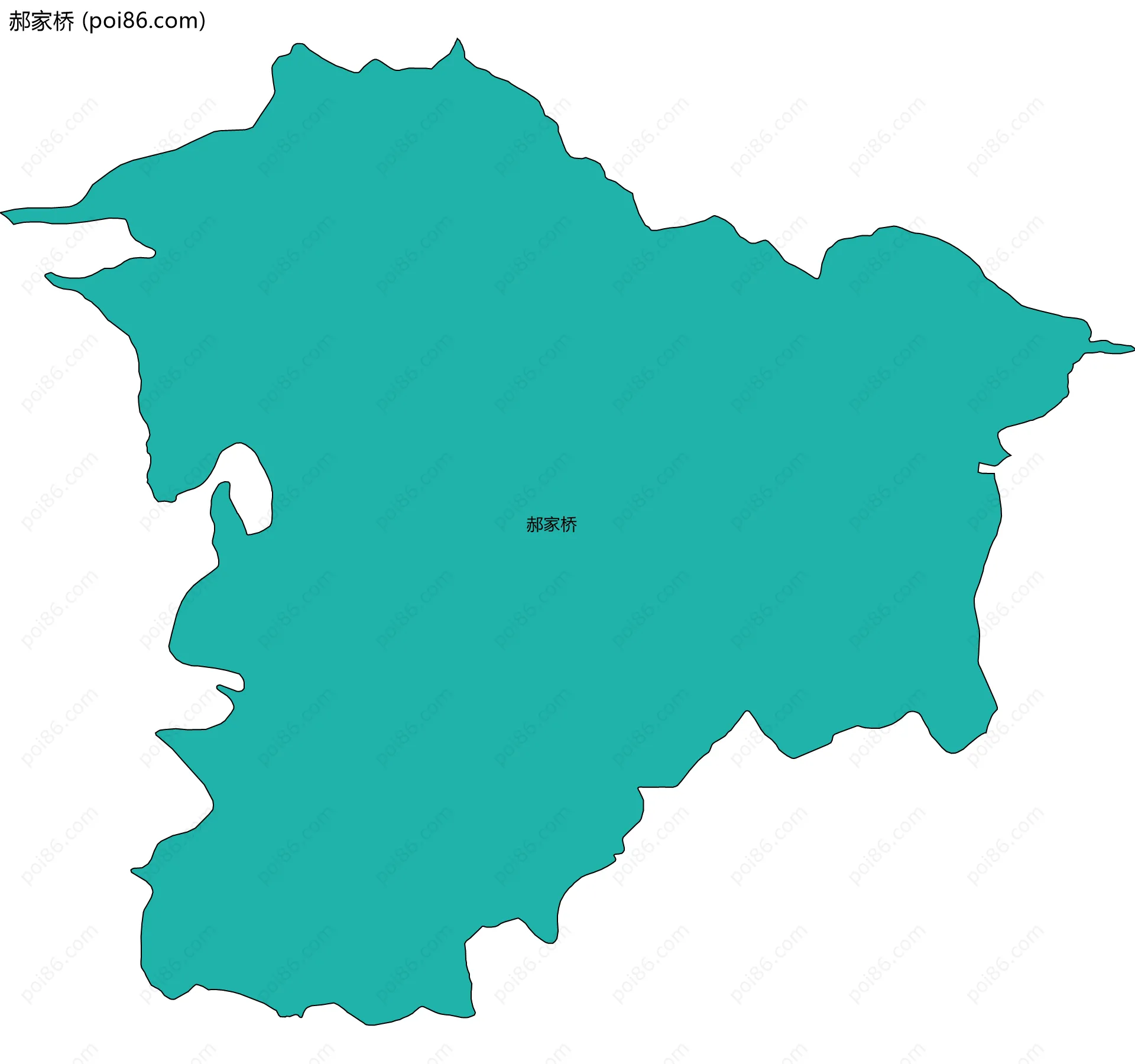 郝家桥边界地图