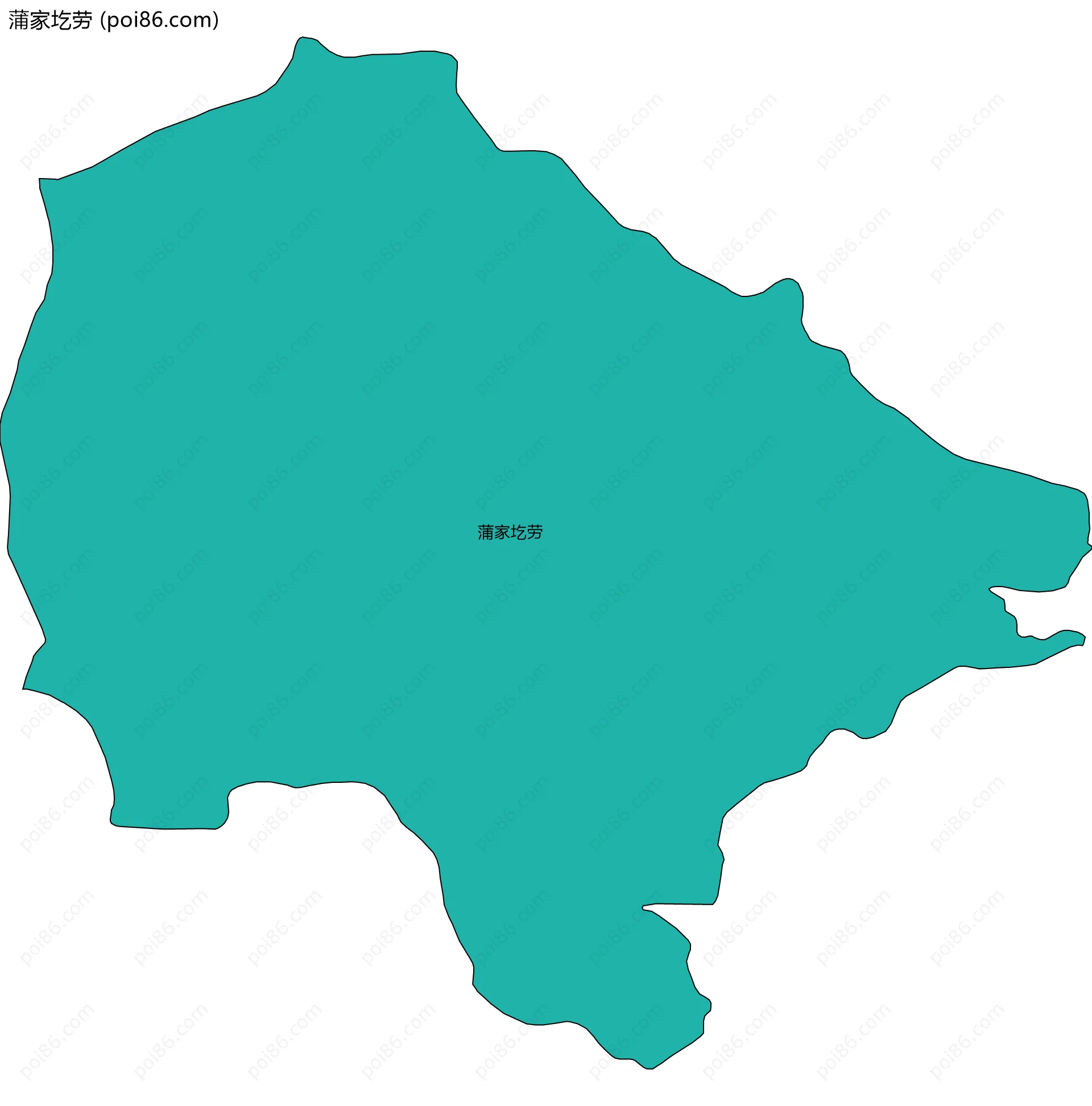 蒲家圪劳边界地图