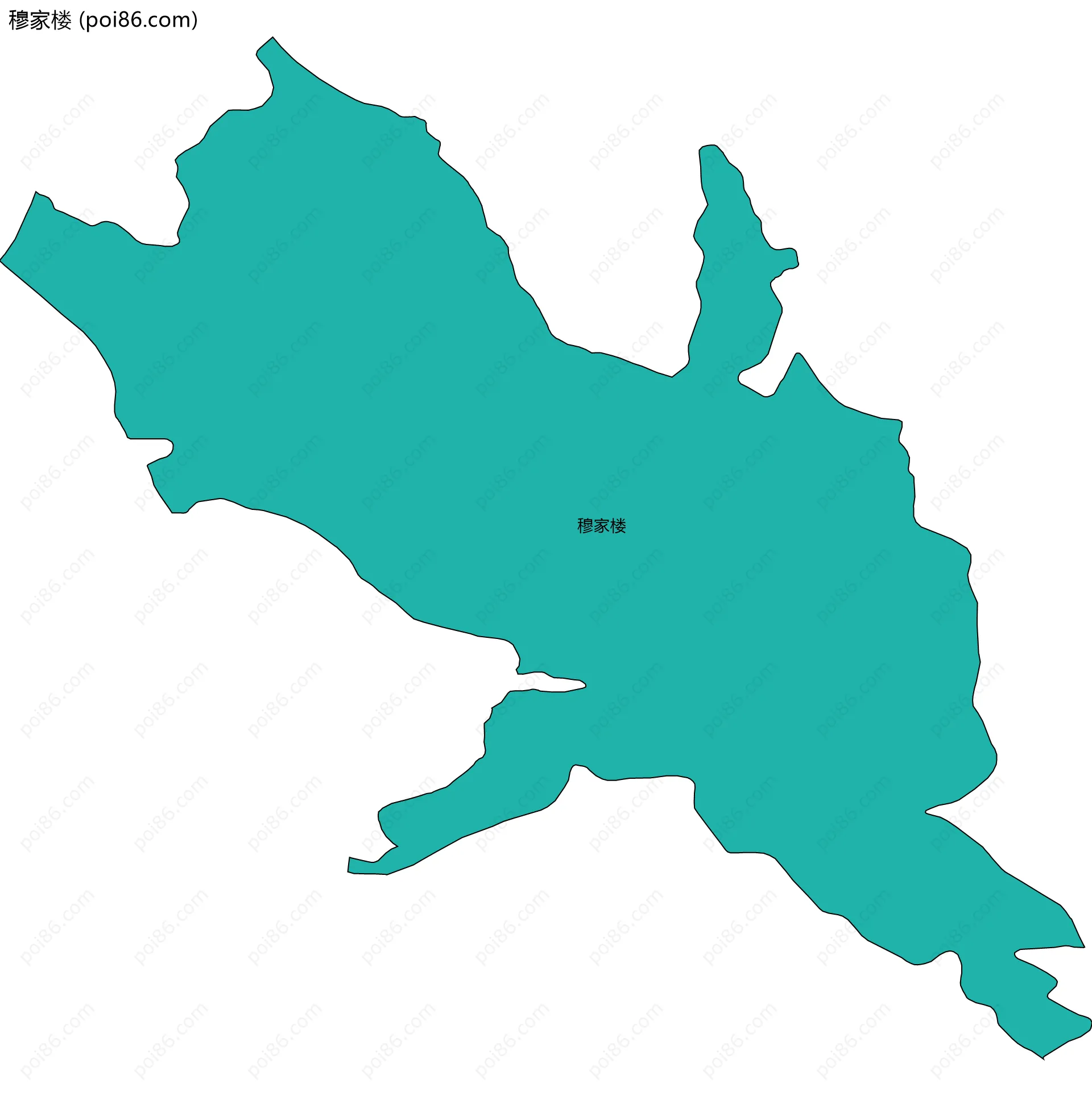 穆家楼边界地图