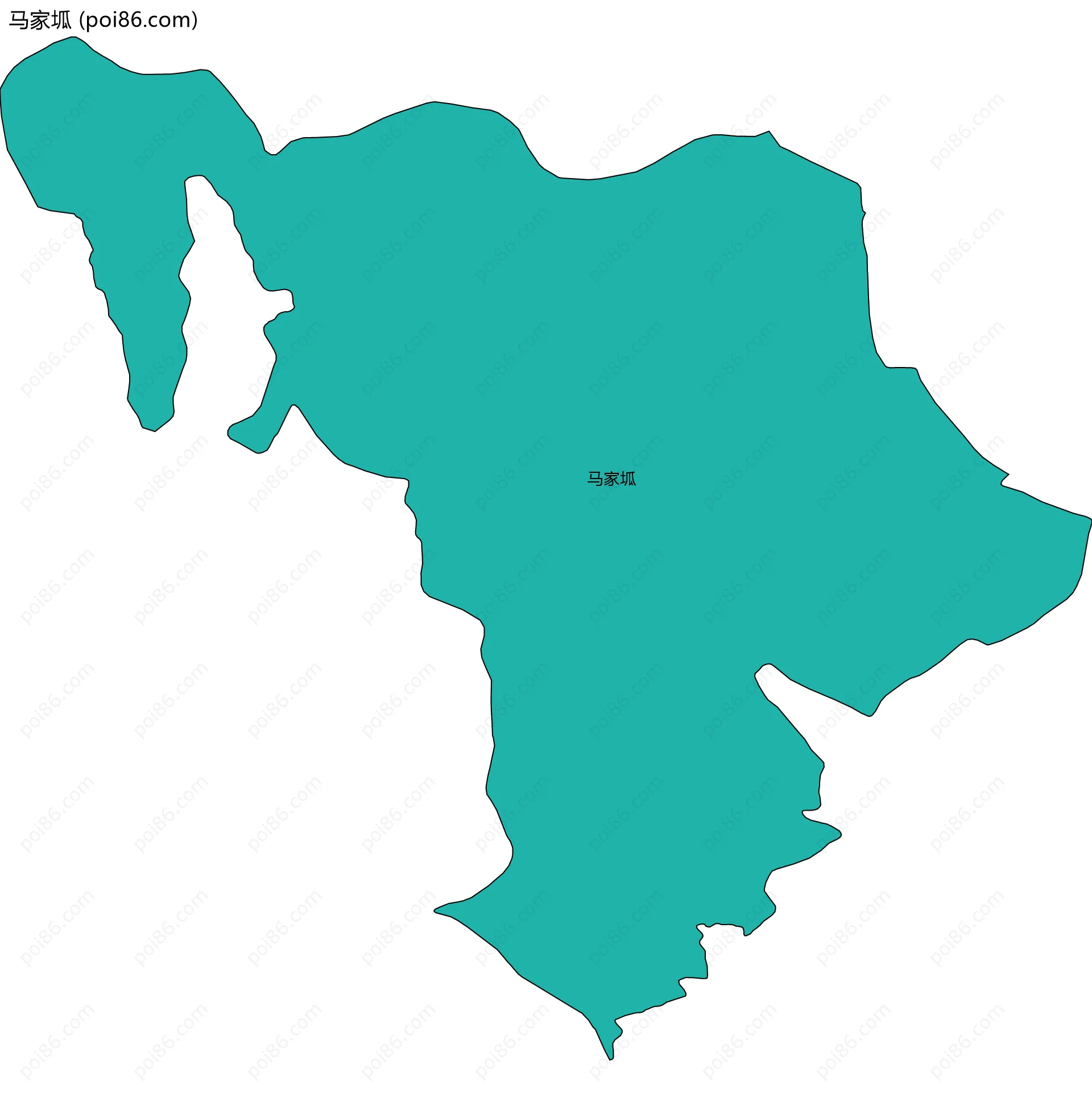 马家坬边界地图
